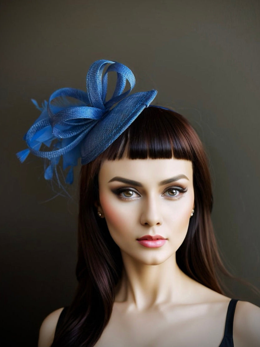 Tea Party Fascinator Hat - Blue