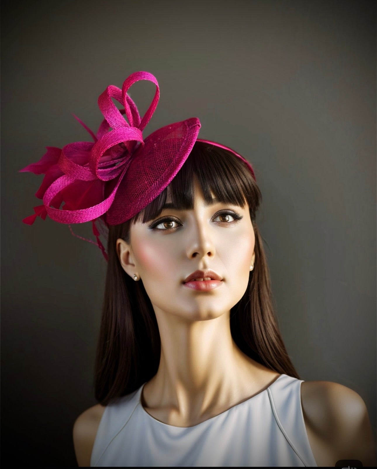 Tea Party Fascinator Hat - Fuchsia