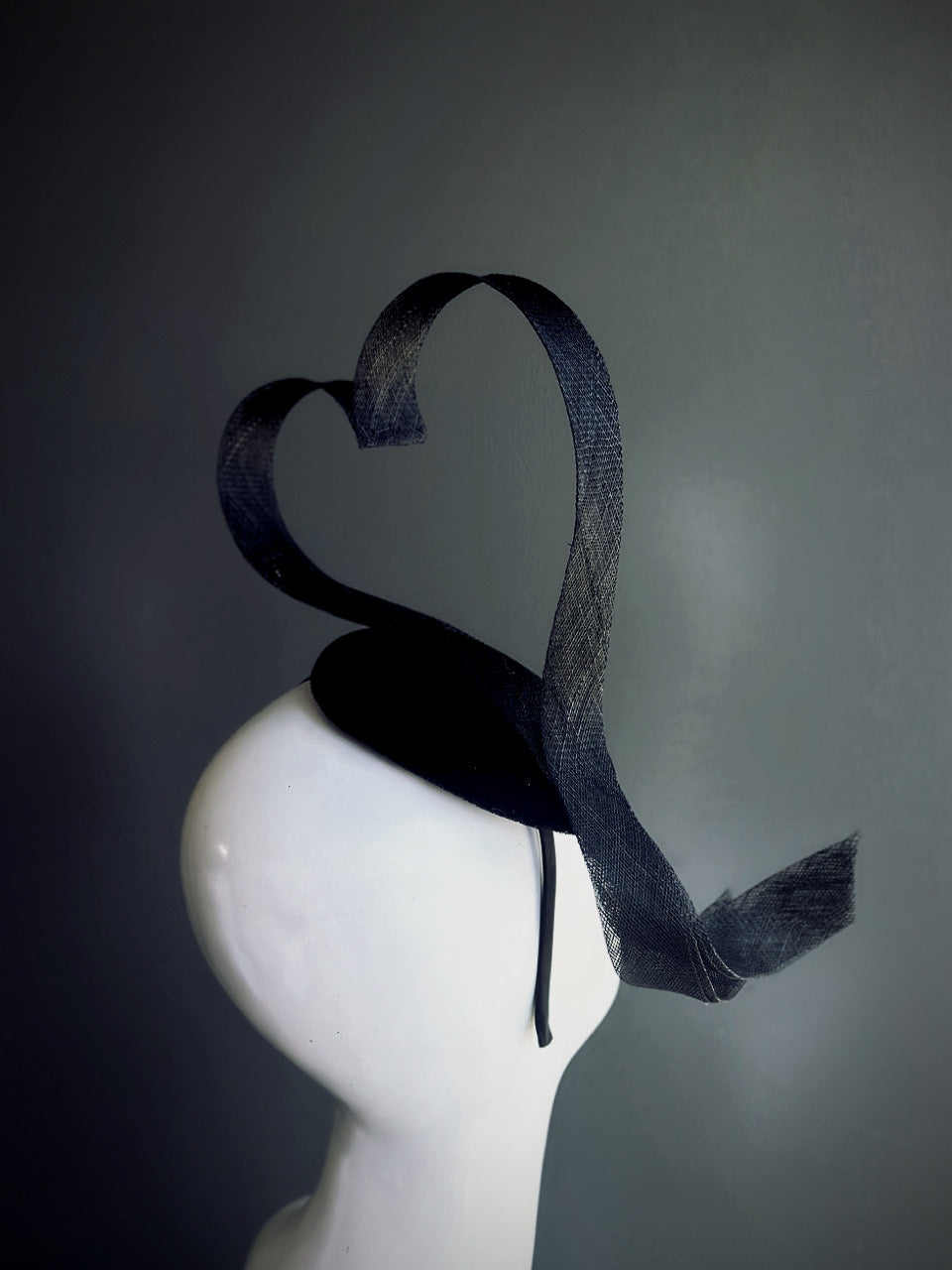 Tea Party Fascinator - Black Heart