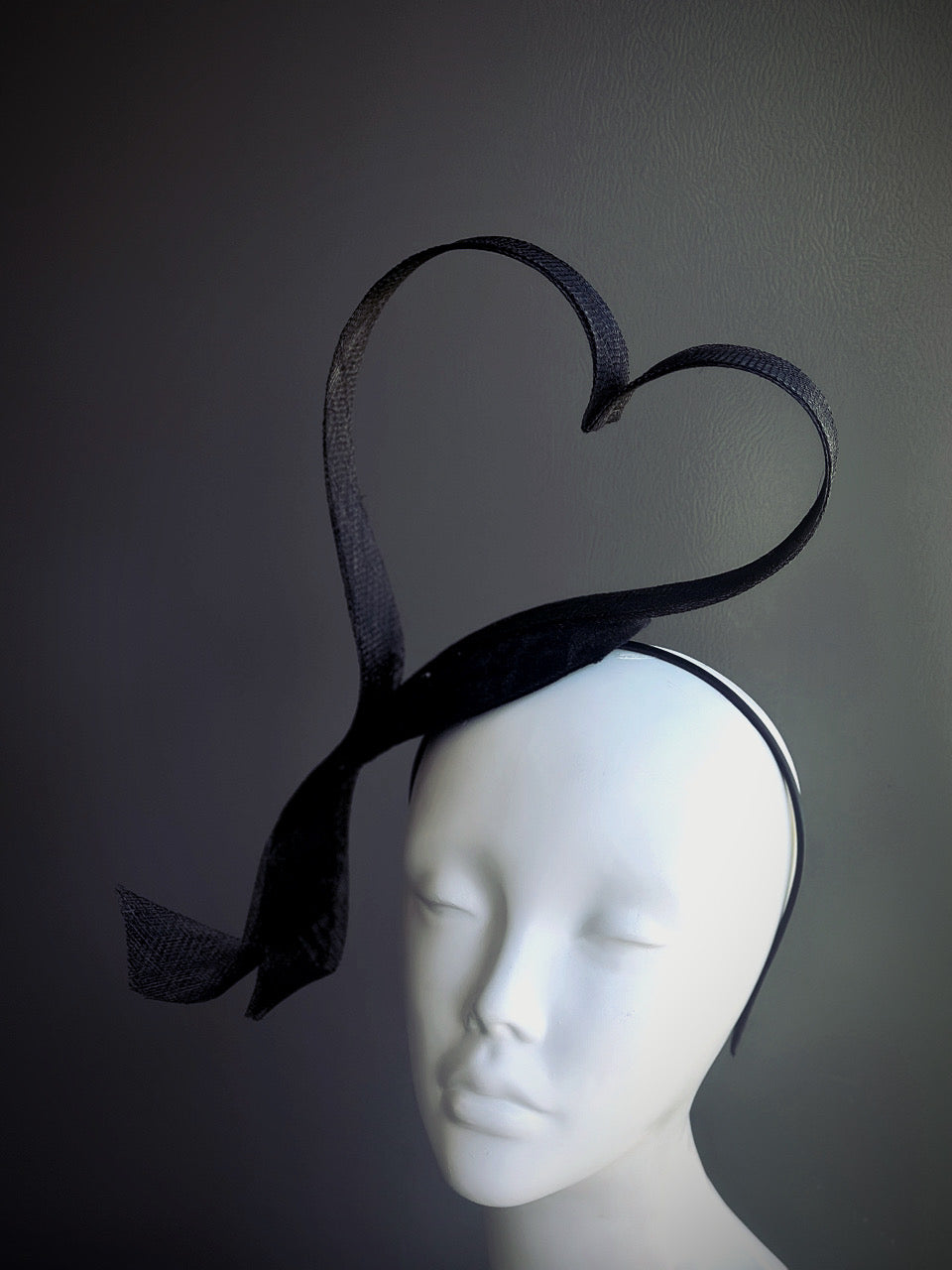 Tea Party Fascinator - Black Heart