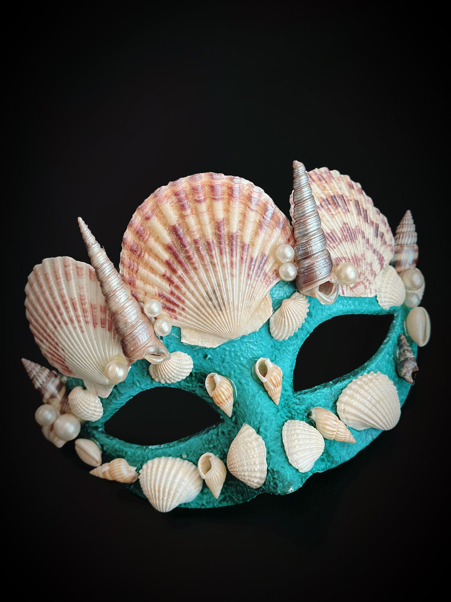 Merman Shell Mask - Turquoise