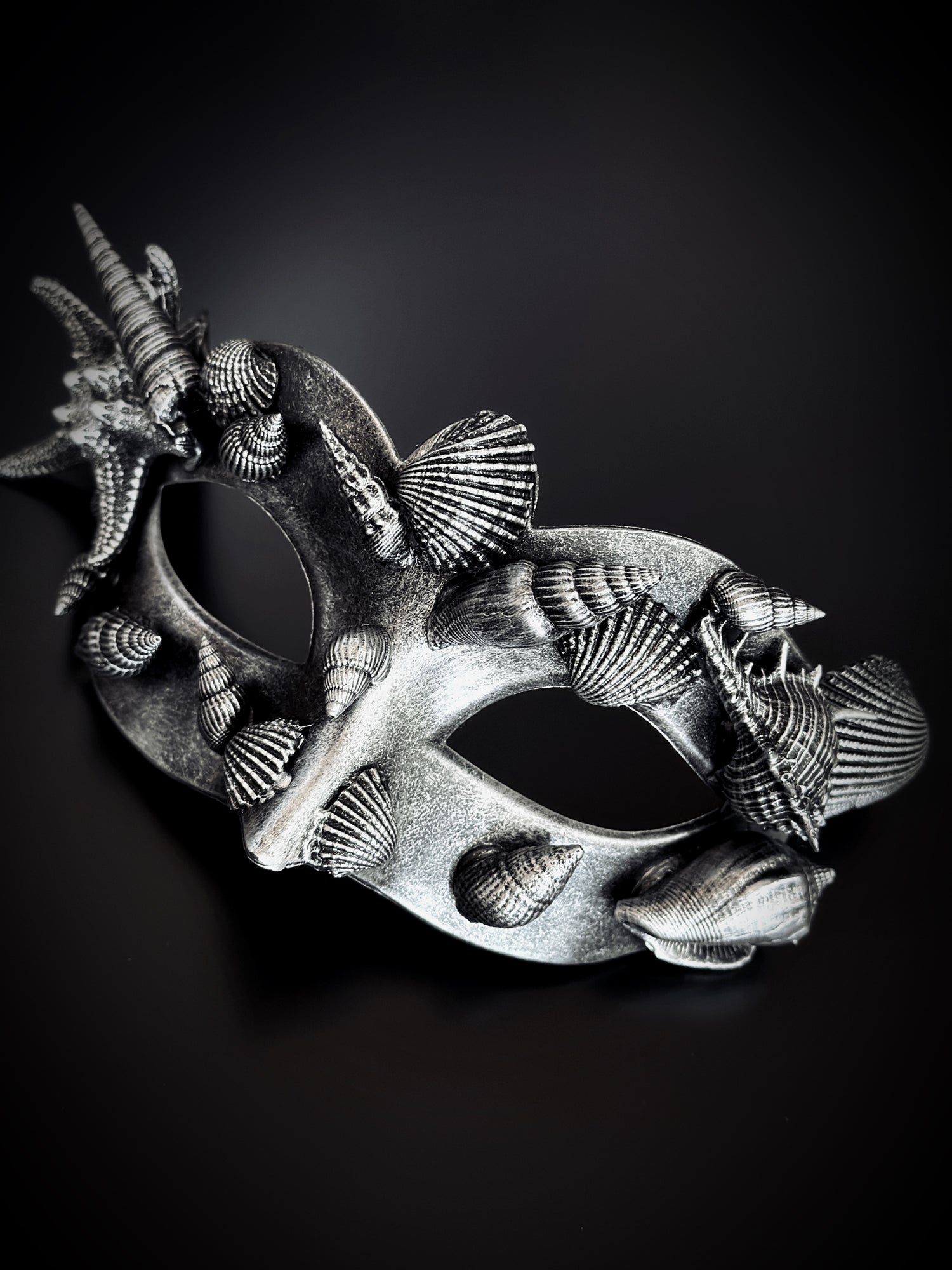 Merman Shell Mask - Silver