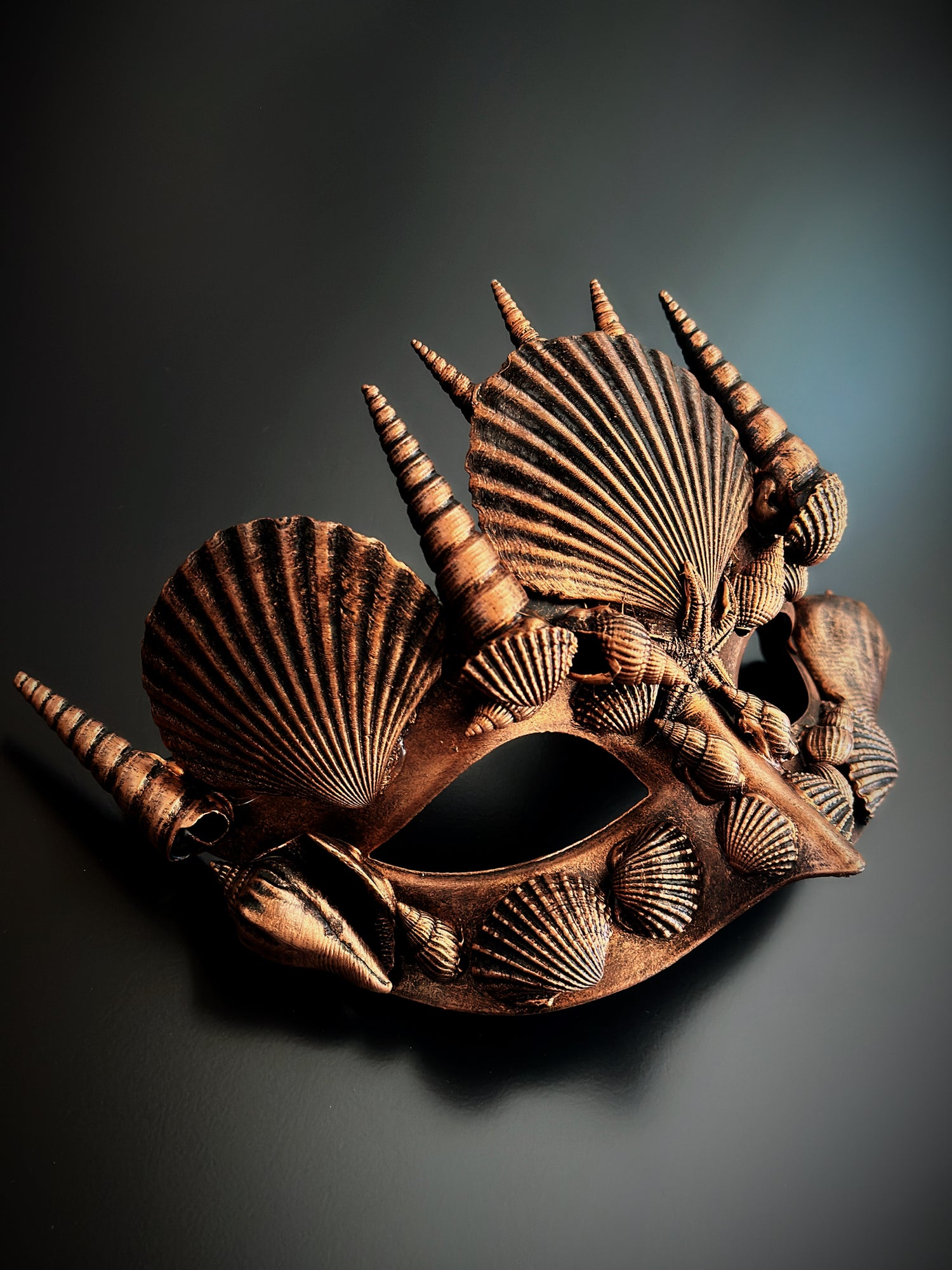 Merman Shell Mask - Copper