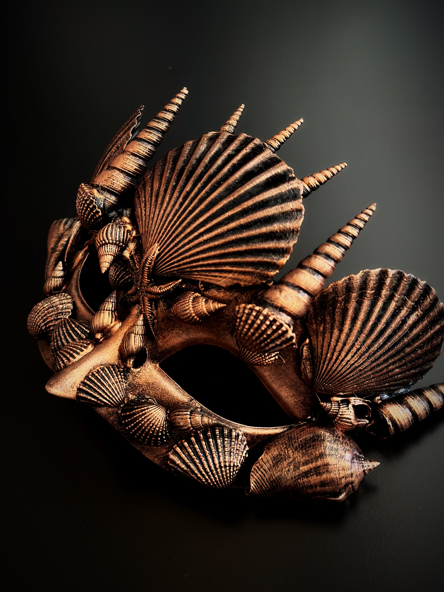 Merman Shell Mask - Copper