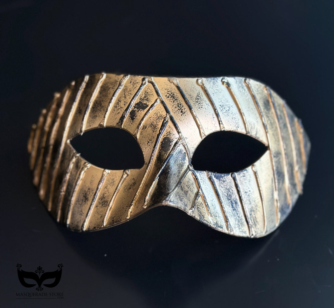 Bronze Gold Shroud – Men’s Masquerade Mask