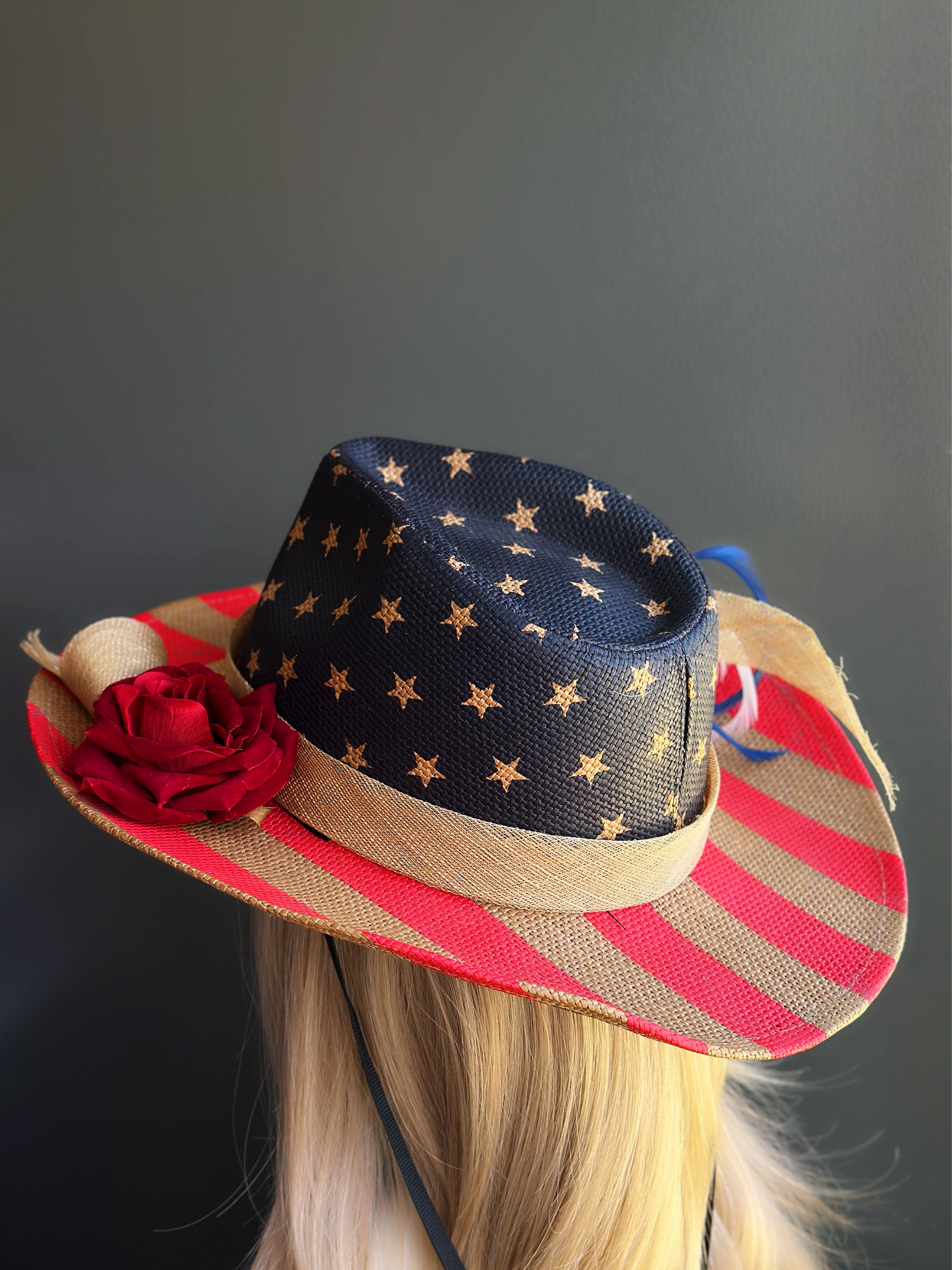Patriot Rose - USA Cowboy Hat