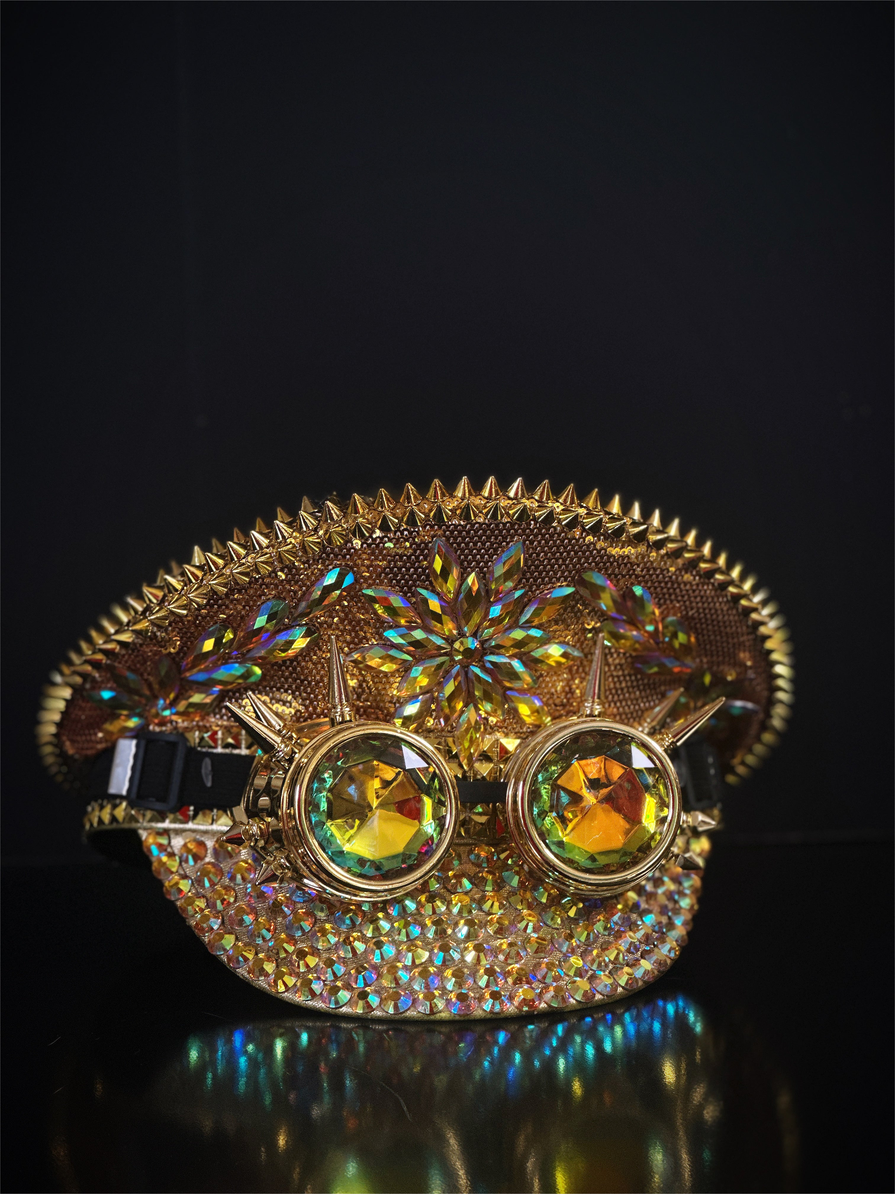 Iridescent Stone Hat - Gold