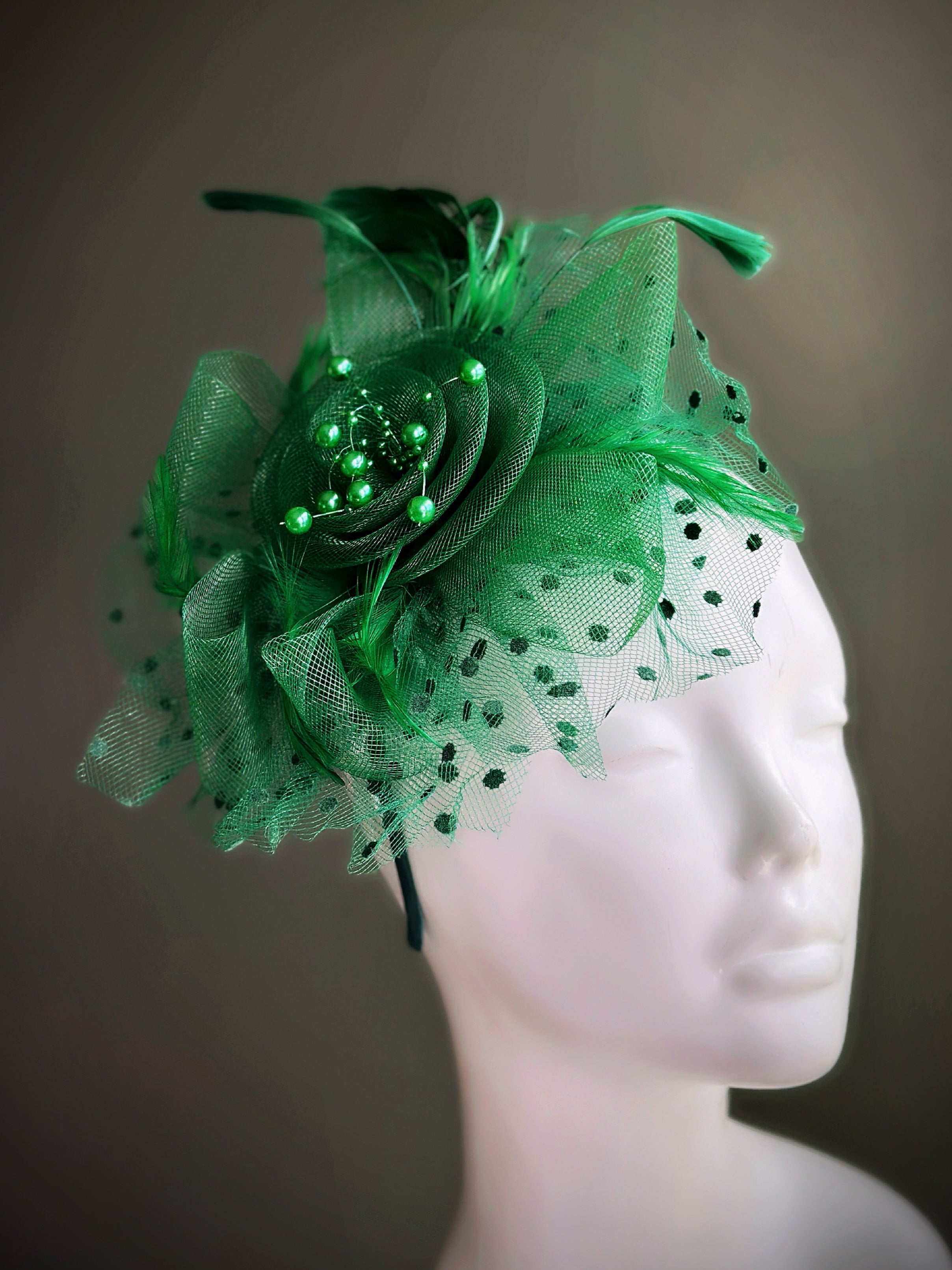 Emerald Bloom Fascinator