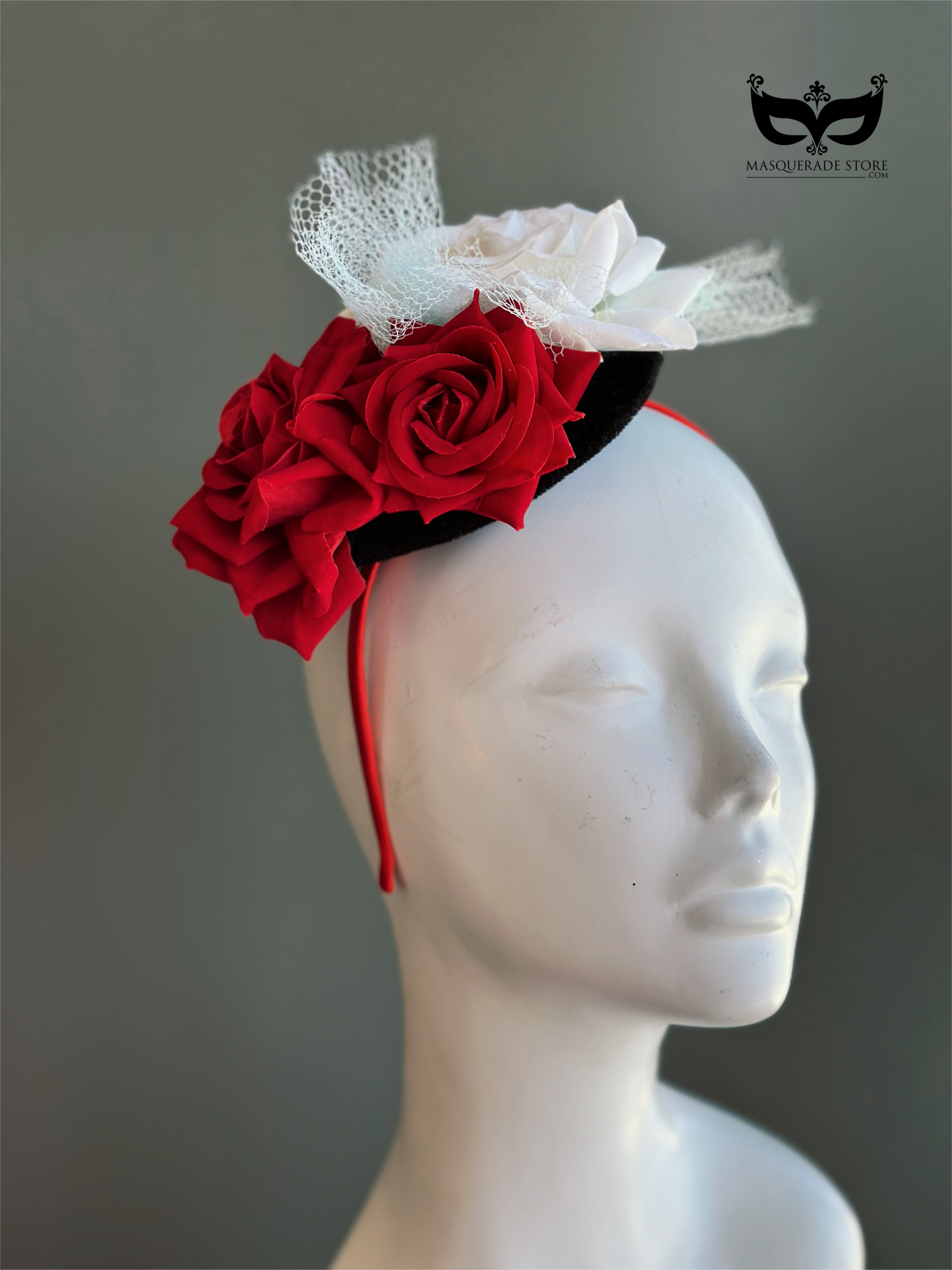 Midnight Rose Soirée Fascinator