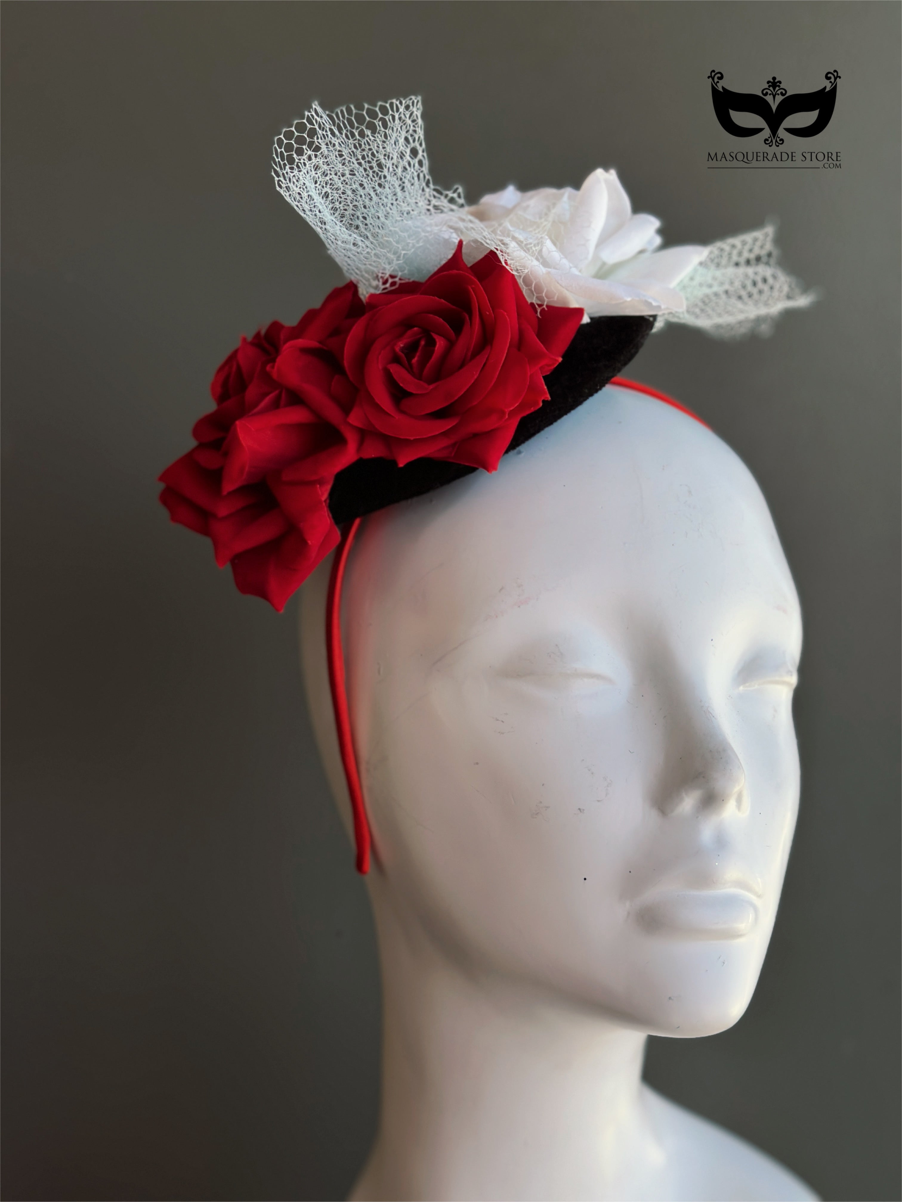 Midnight Rose Soirée Fascinator