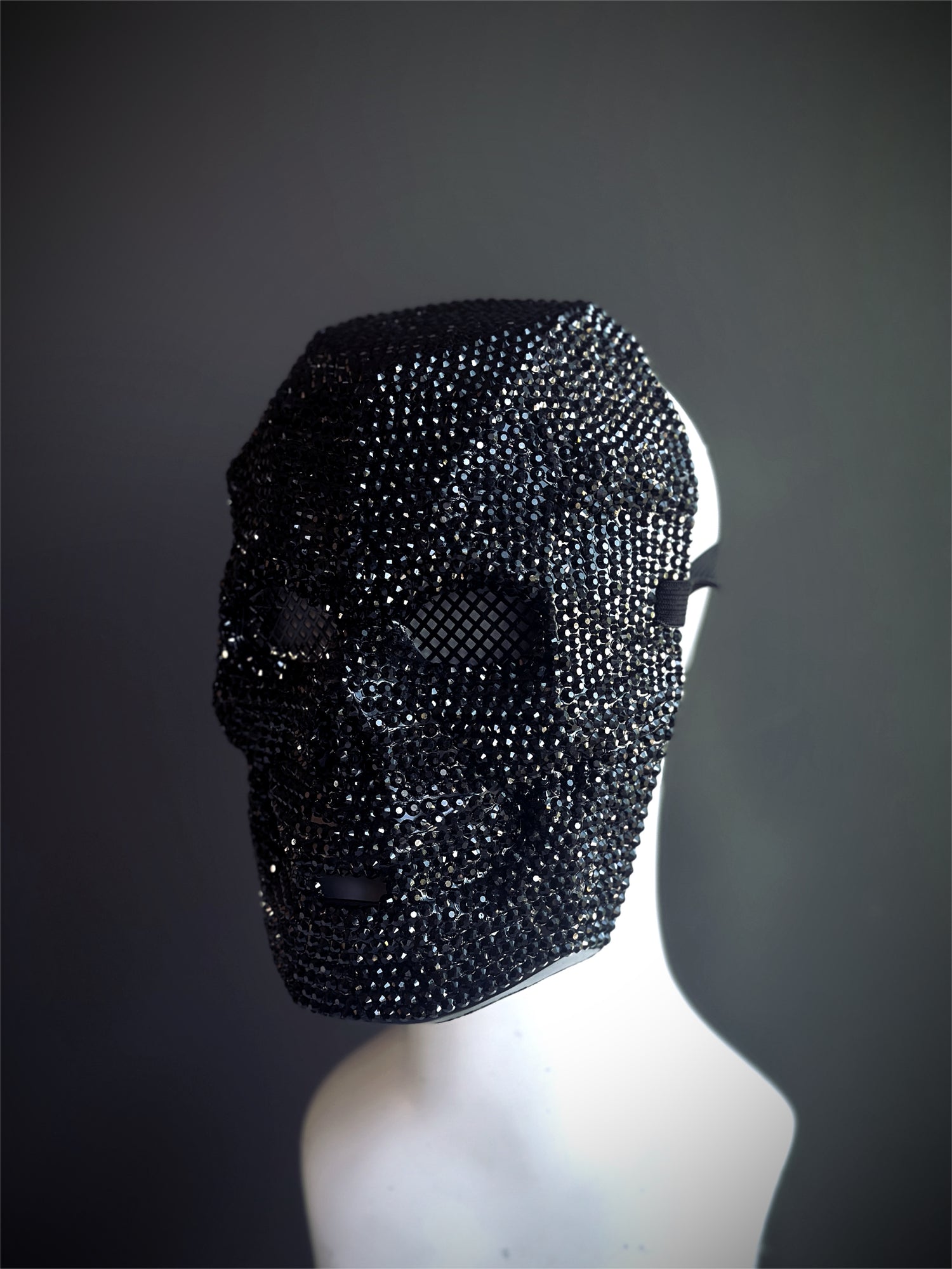 Diamond Deathmask - Black Crystal Skull Mask