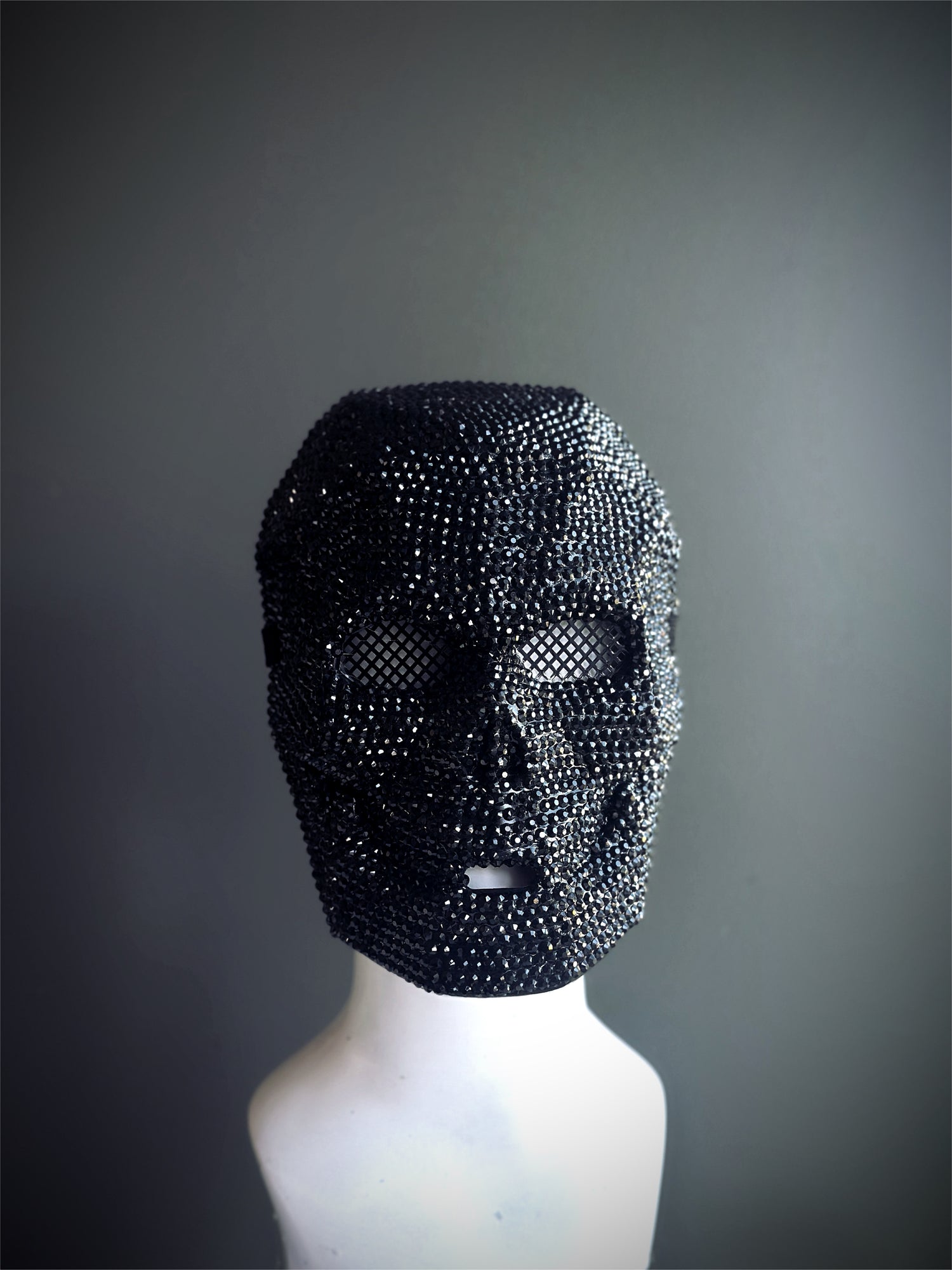 Diamond Deathmask - Black Crystal Skull Mask