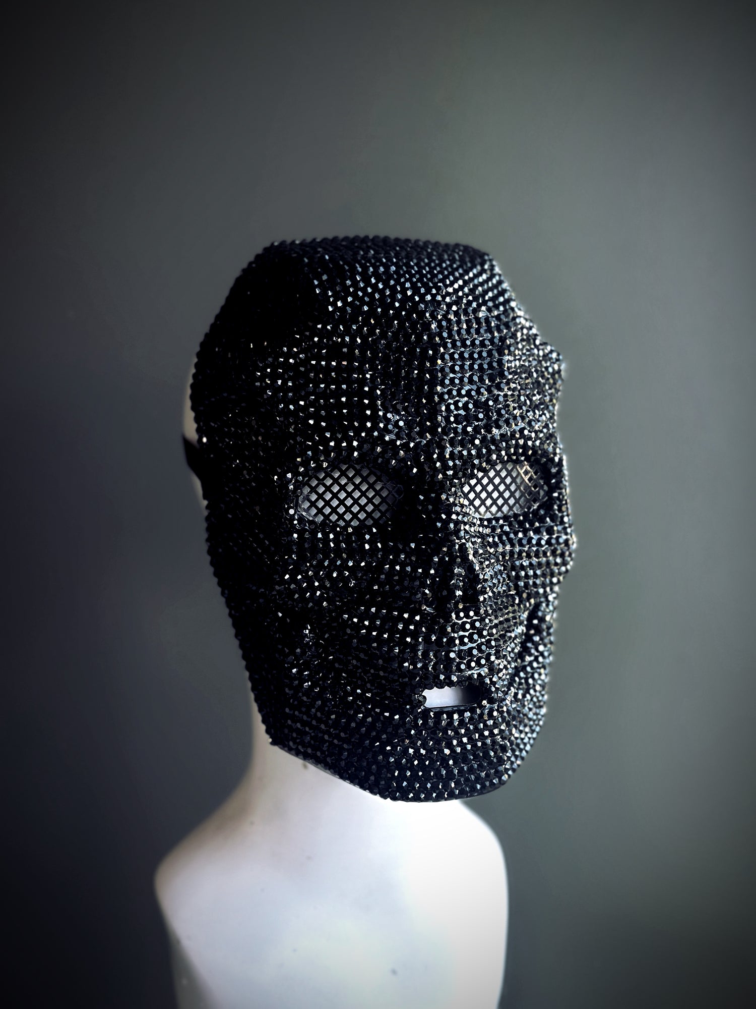Diamond Deathmask - Black Crystal Skull Mask