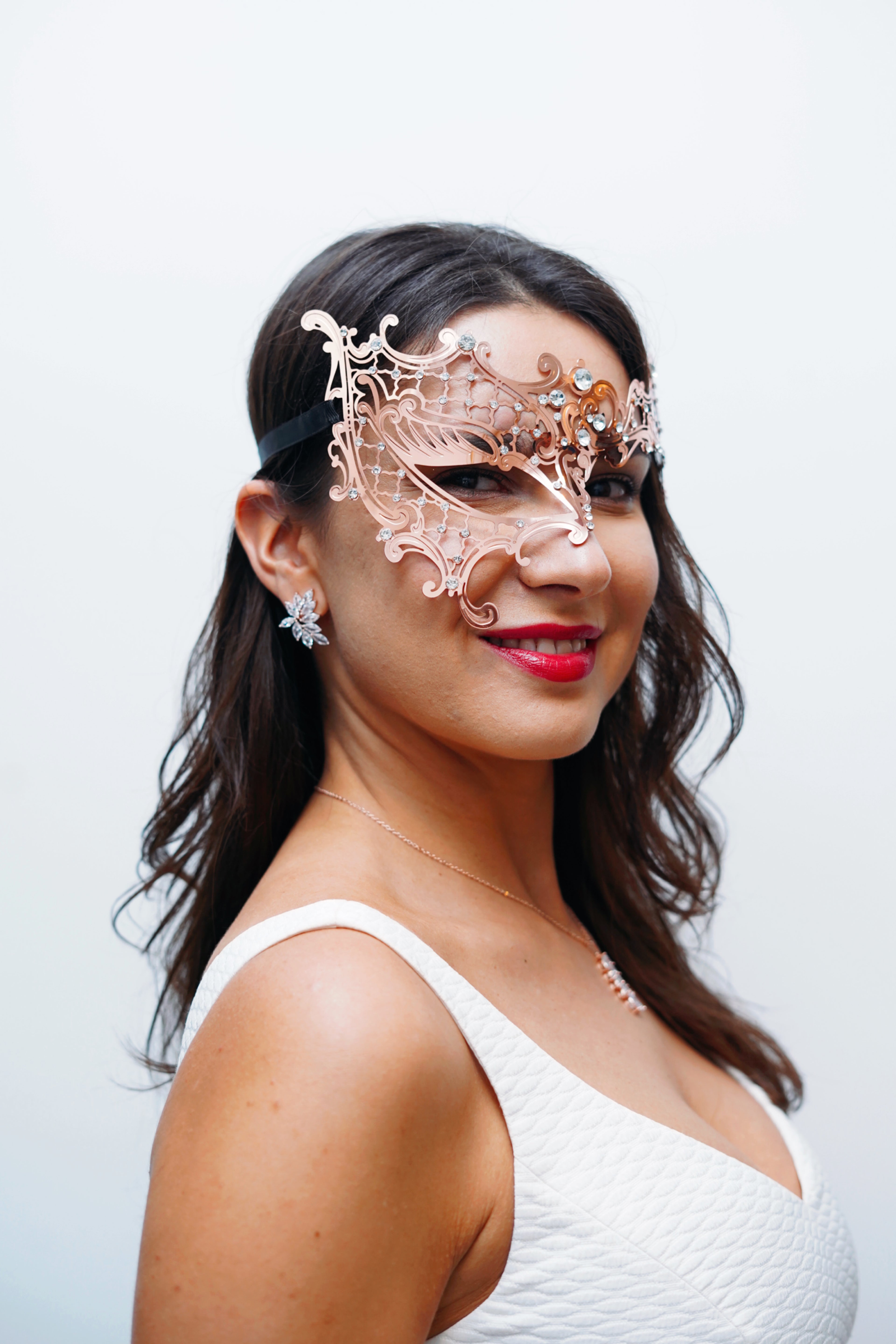 Phantom Metal Mask - Gold Silver Rose Gold Black