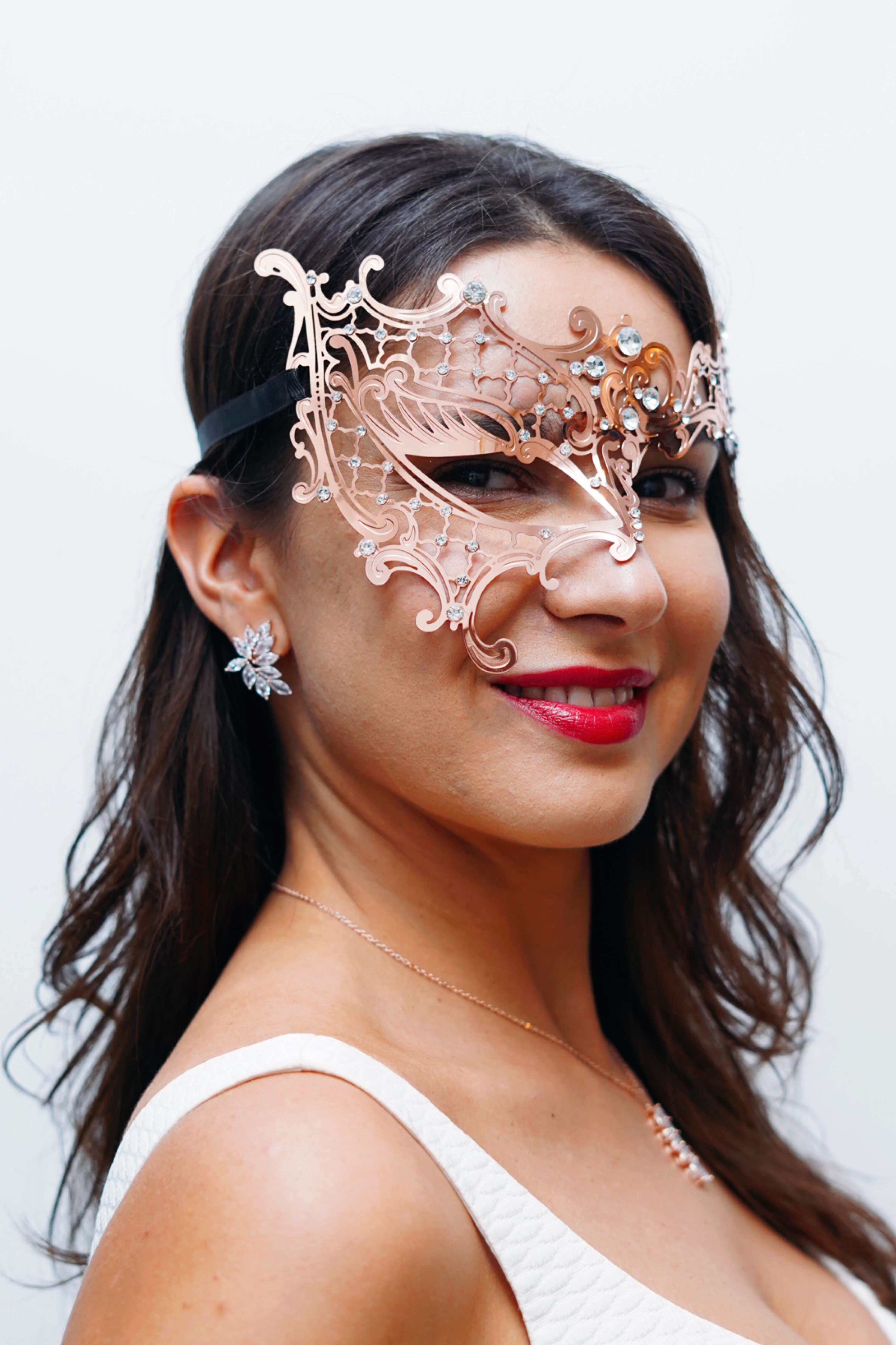 Phantom Metal Mask - Gold Silver Rose Gold Black