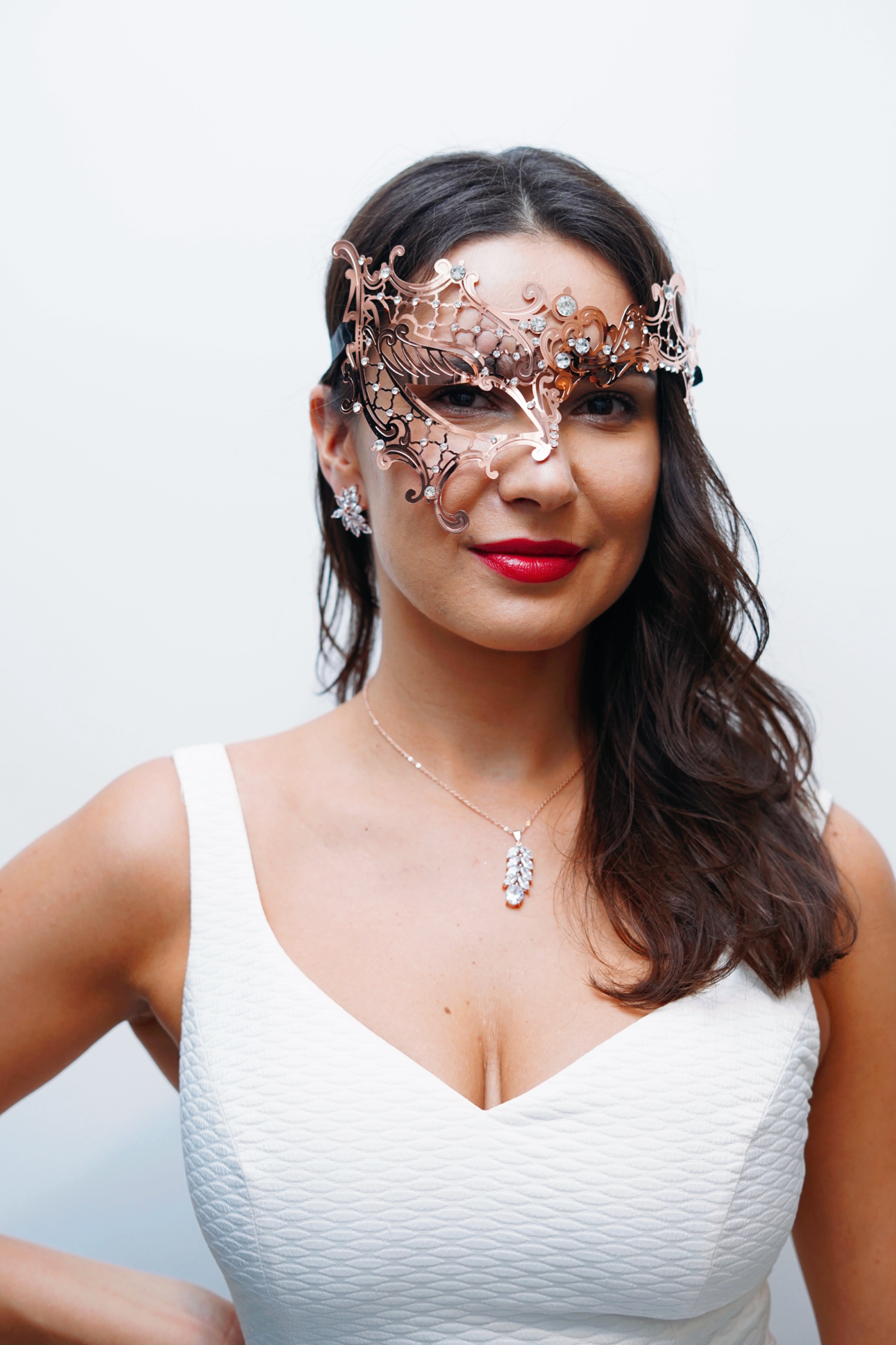 Phantom Metal Mask - Gold Silver Rose Gold Black