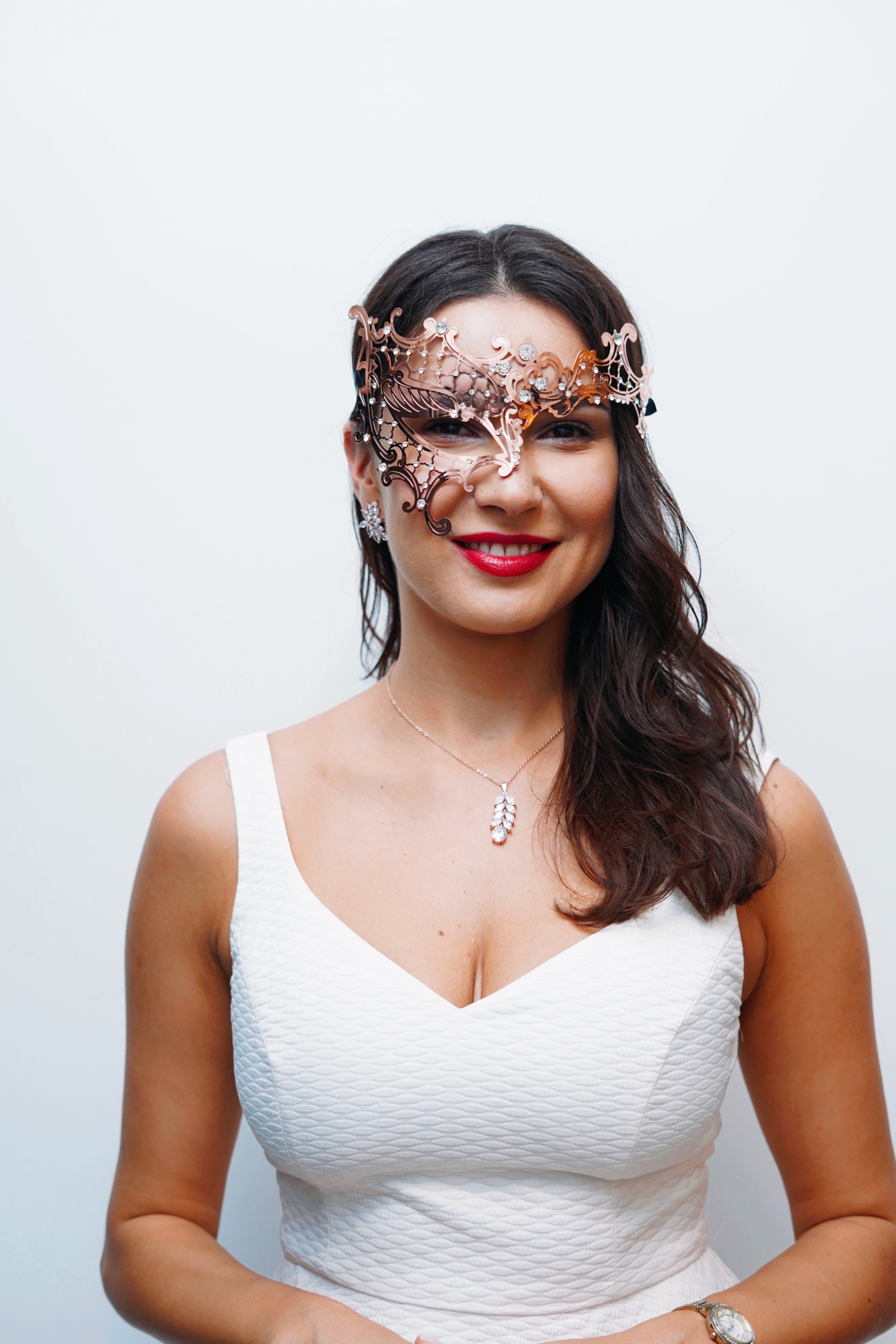 Phantom Metal Mask - Gold Silver Rose Gold Black