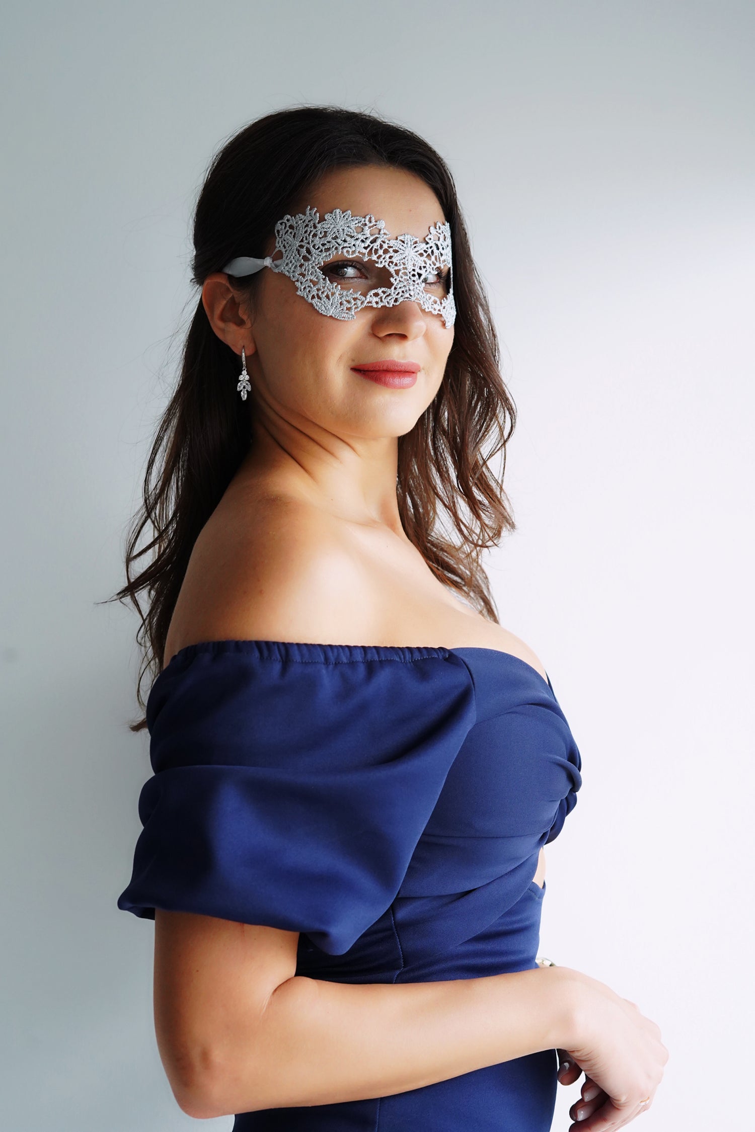 Princess Lace Mask - Silver