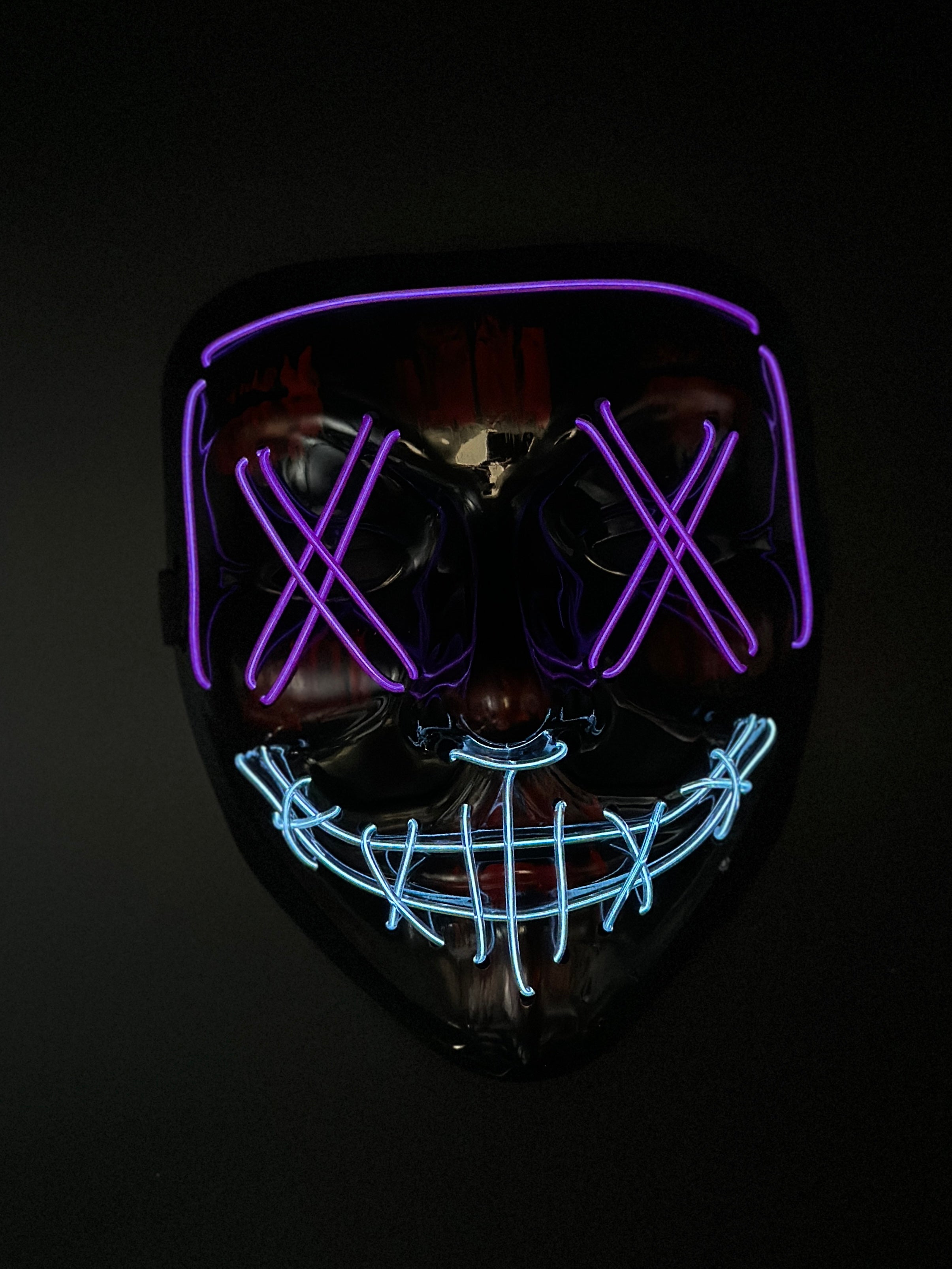 Neon Voltage - Purple Blue LED Mask