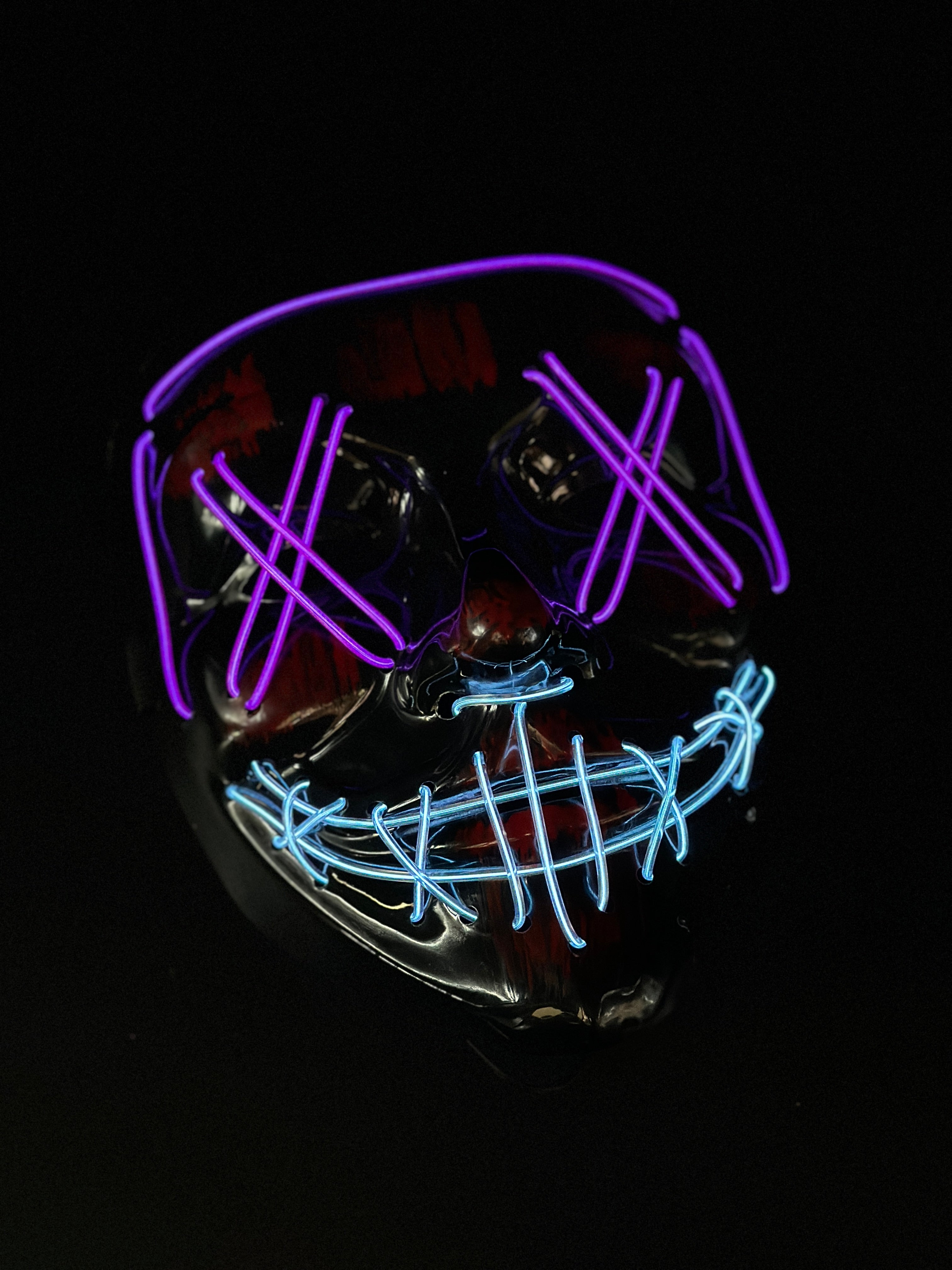 Neon Voltage - Purple Blue LED Mask