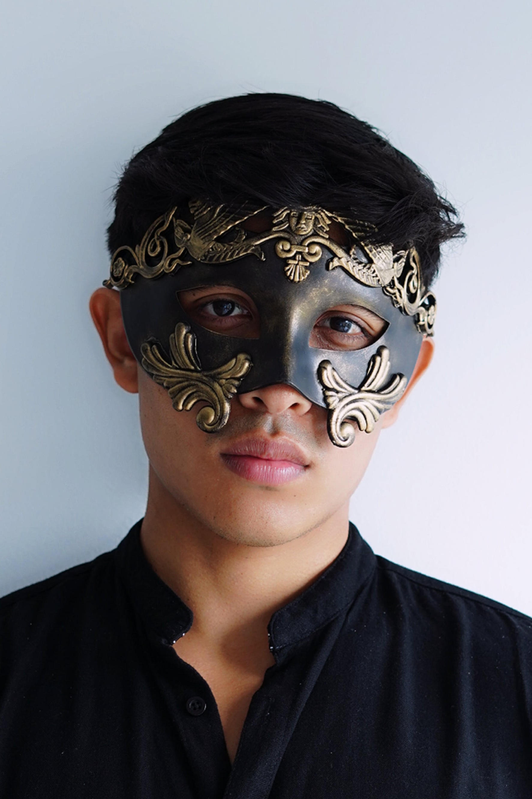 Gladiator Mask - Gold/Black