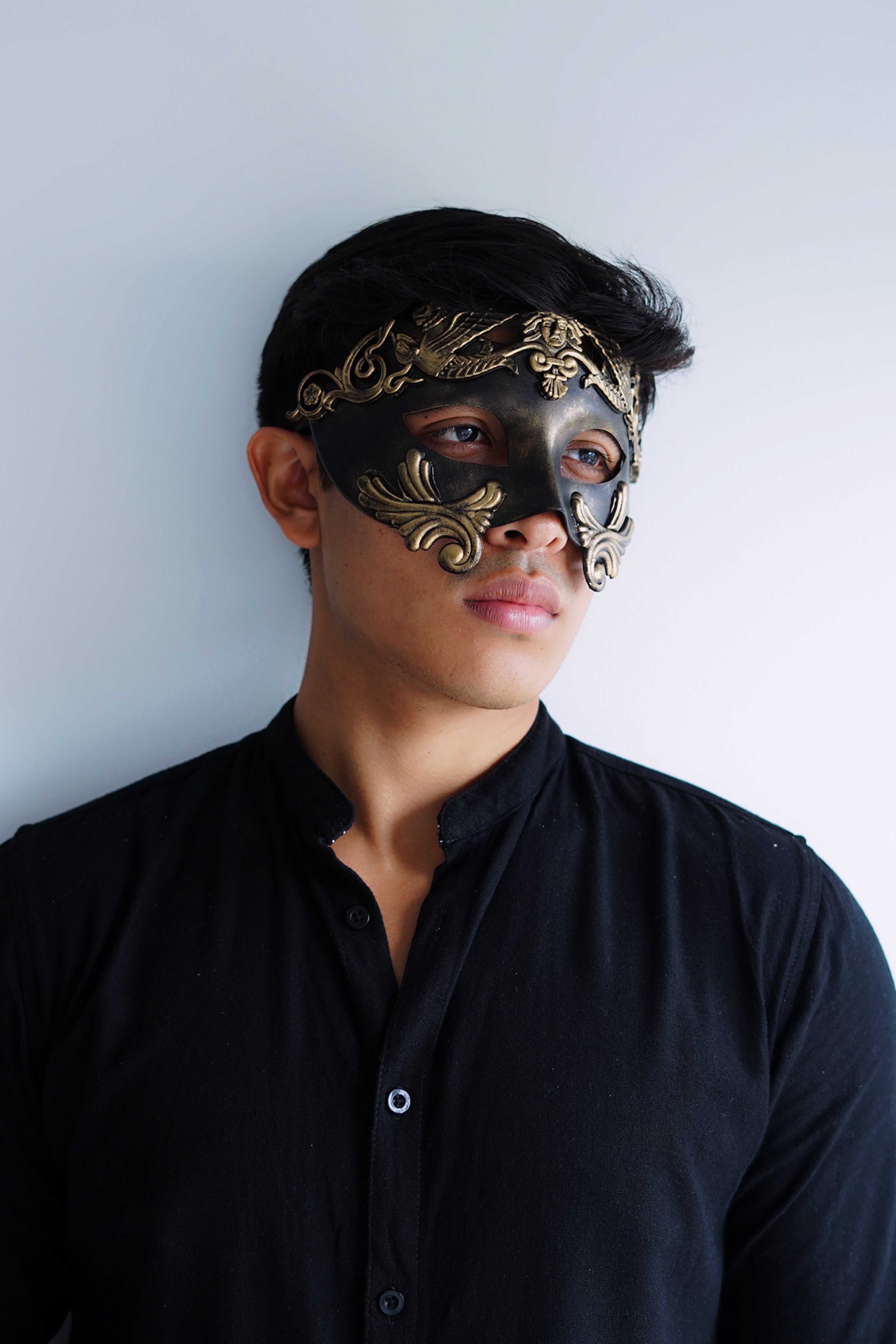Gladiator Mask - Gold/Black