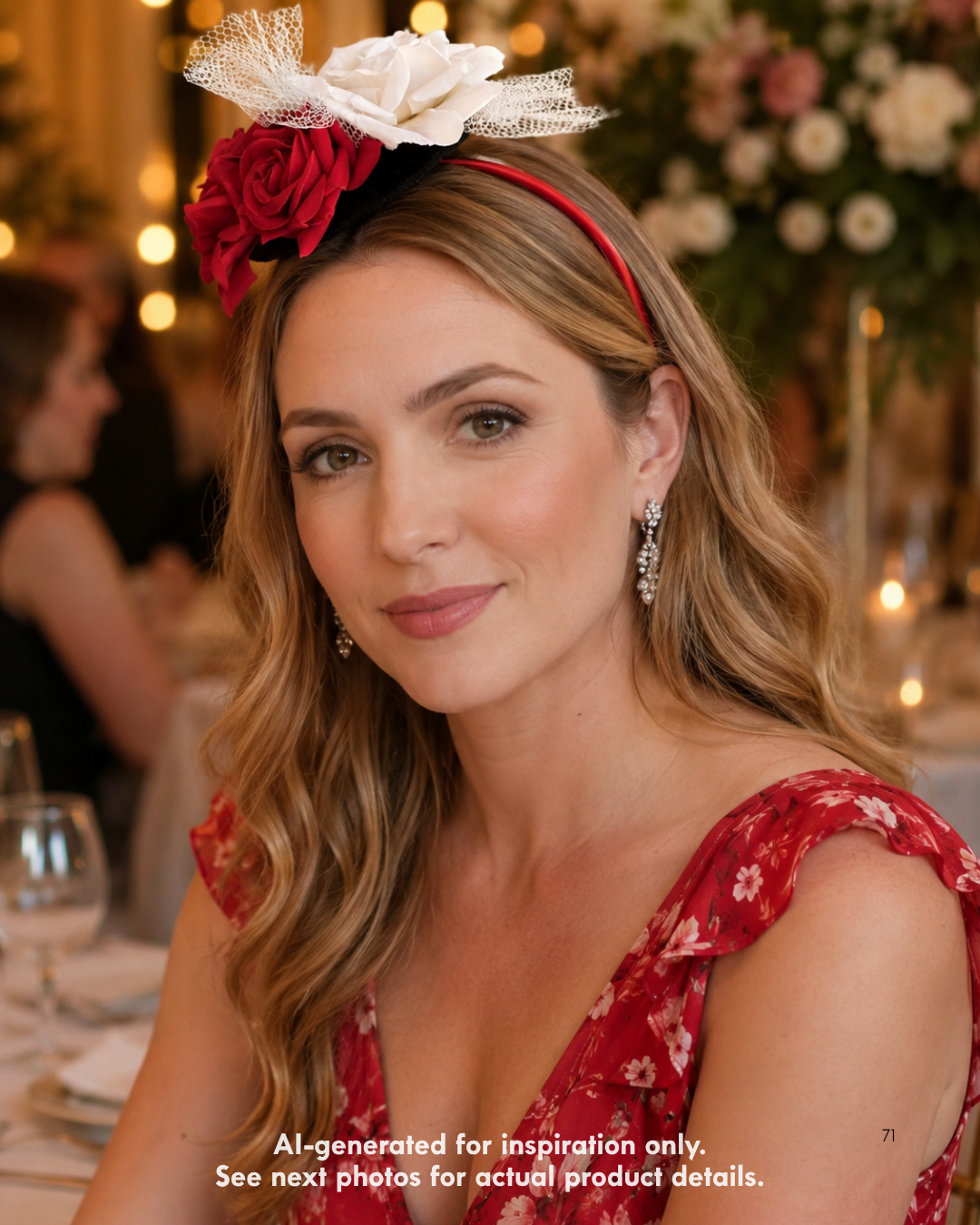 Midnight Rose Soirée Fascinator