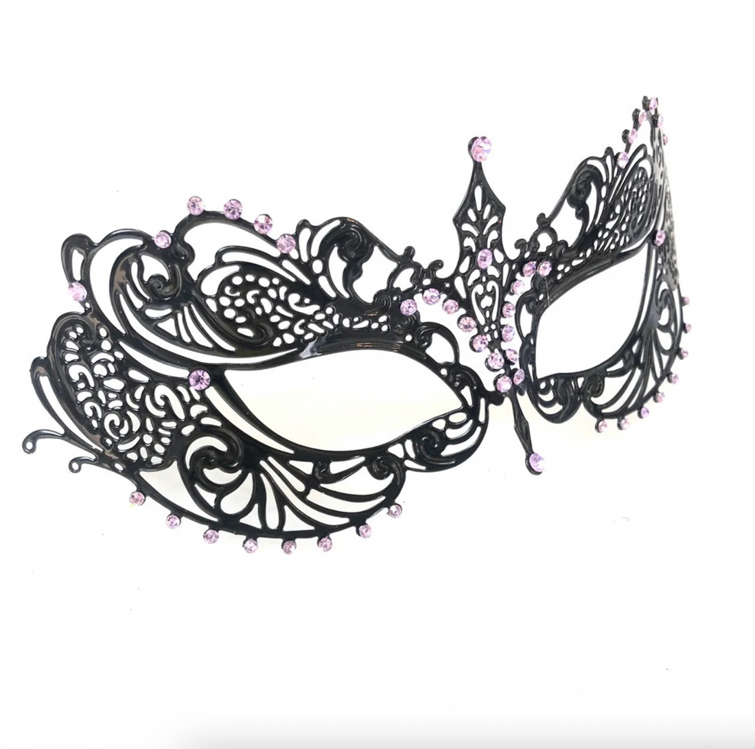 Ana Black Metal Mask - Customized