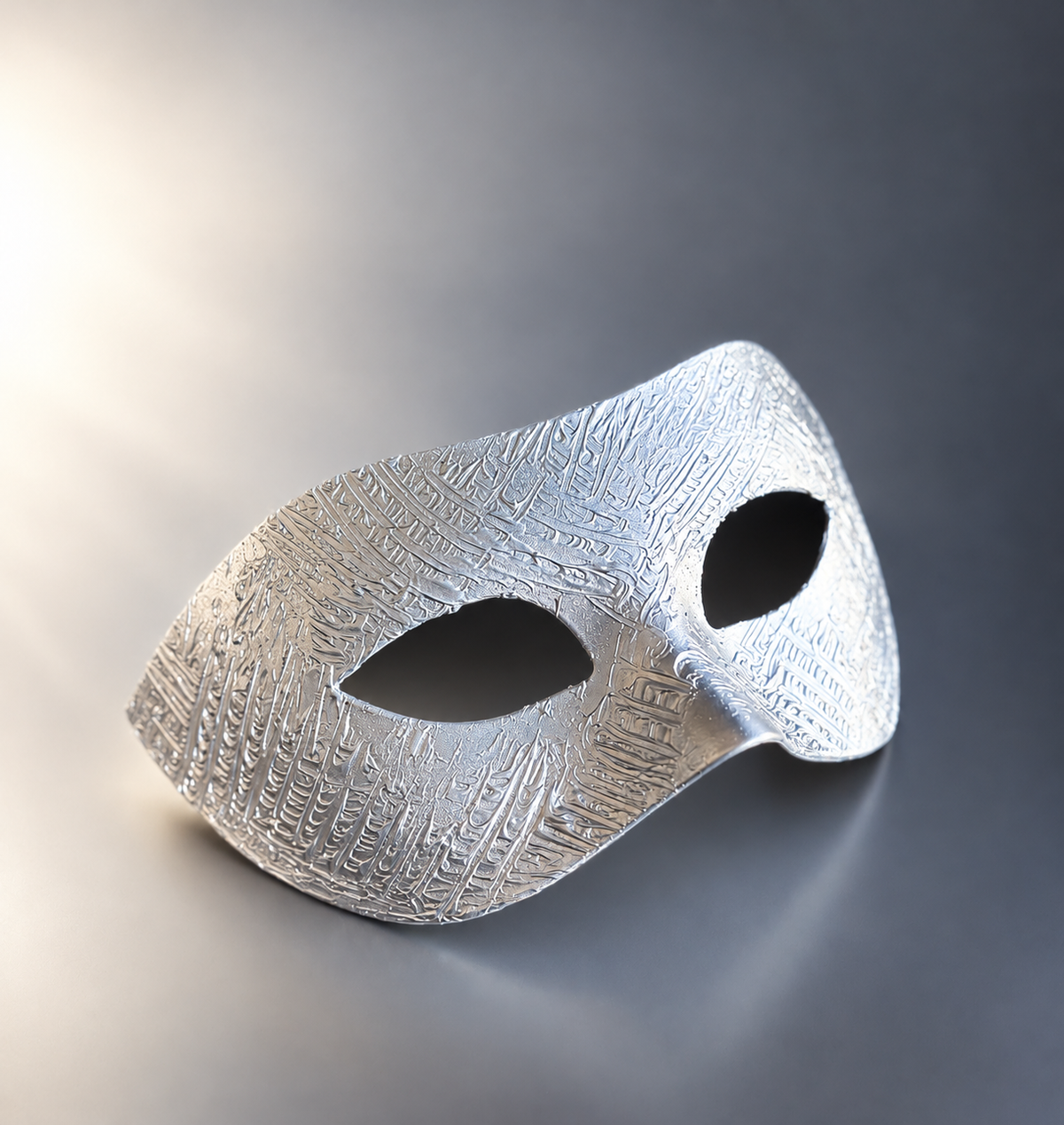 Silver Glacier Masquerade Mask