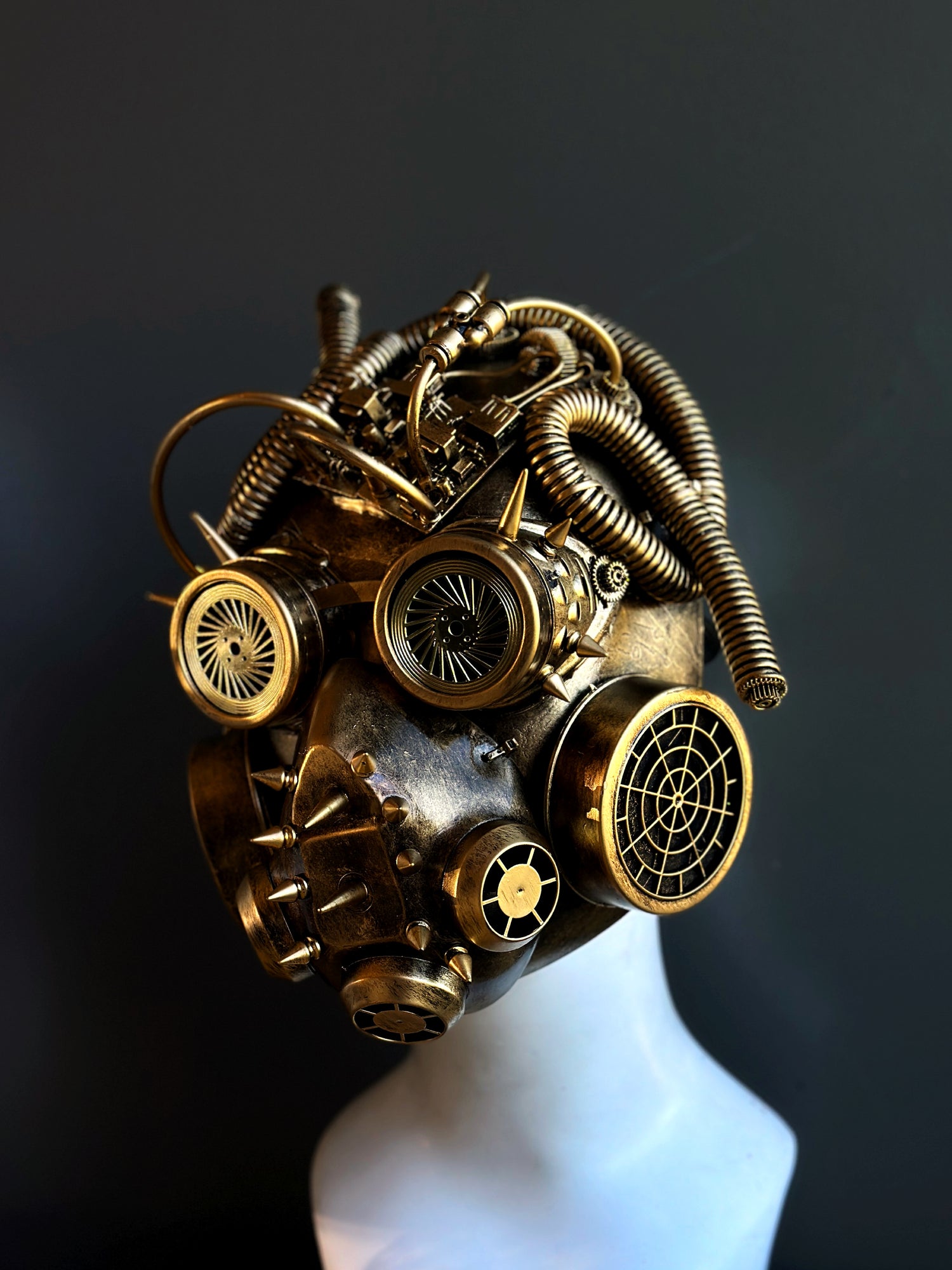 Steampunk Cosplay Biohazard Mask - Gold