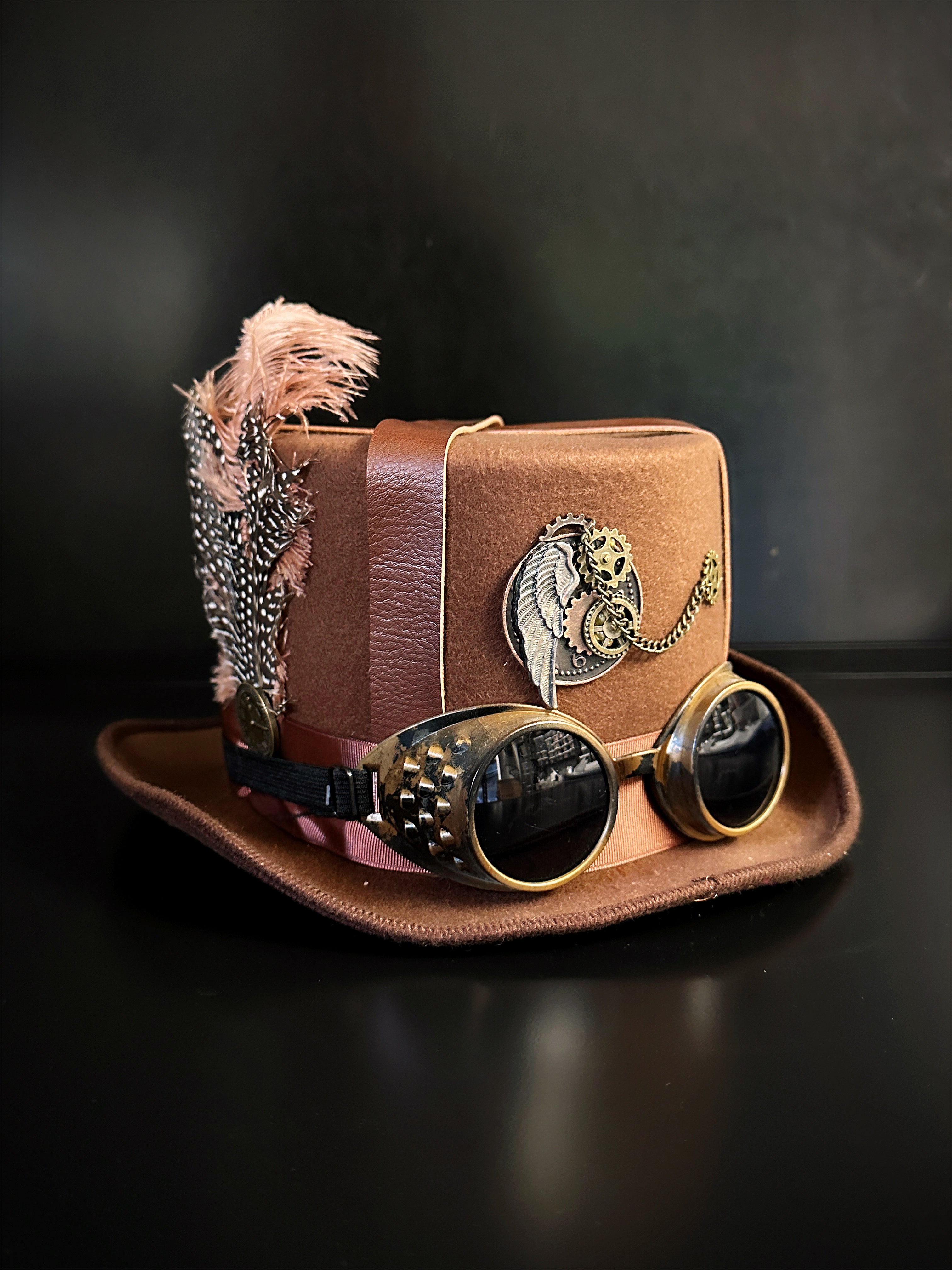 Feather Steampunk Hat