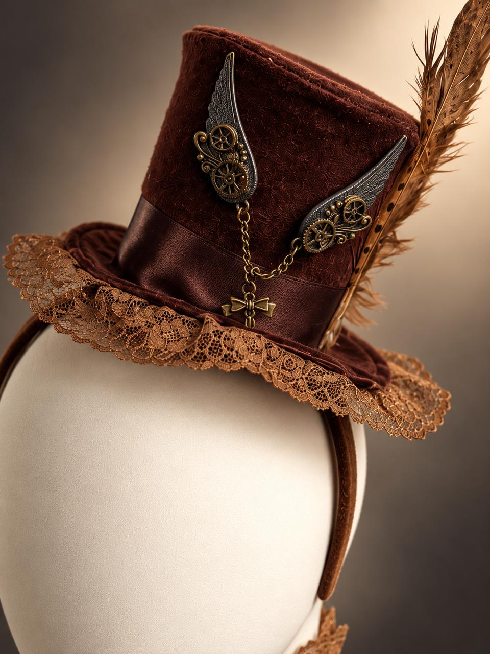 Victorian Clockwork Mini Top Hat