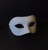 White minimalist masquerade eye mask for men or women