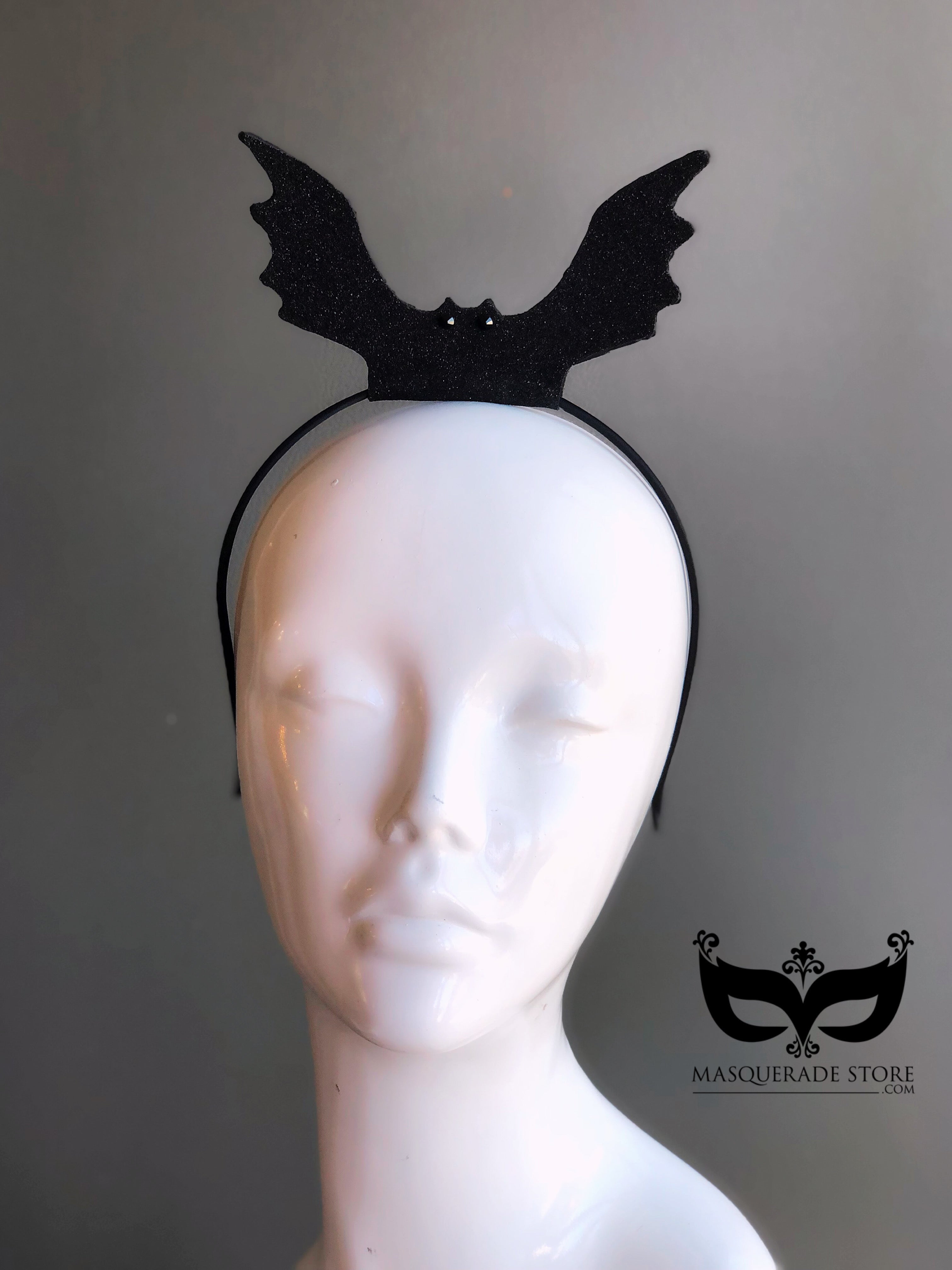 Black bat headband for Halloween - unique costume accessory