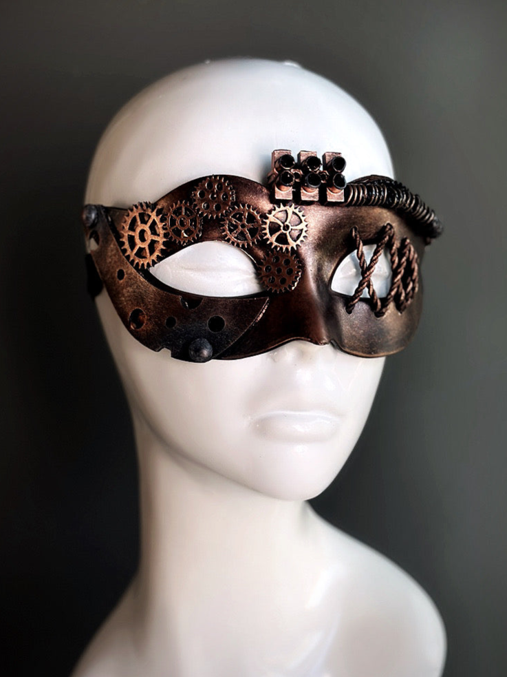 Bronze Gearwork Masquerade Mask