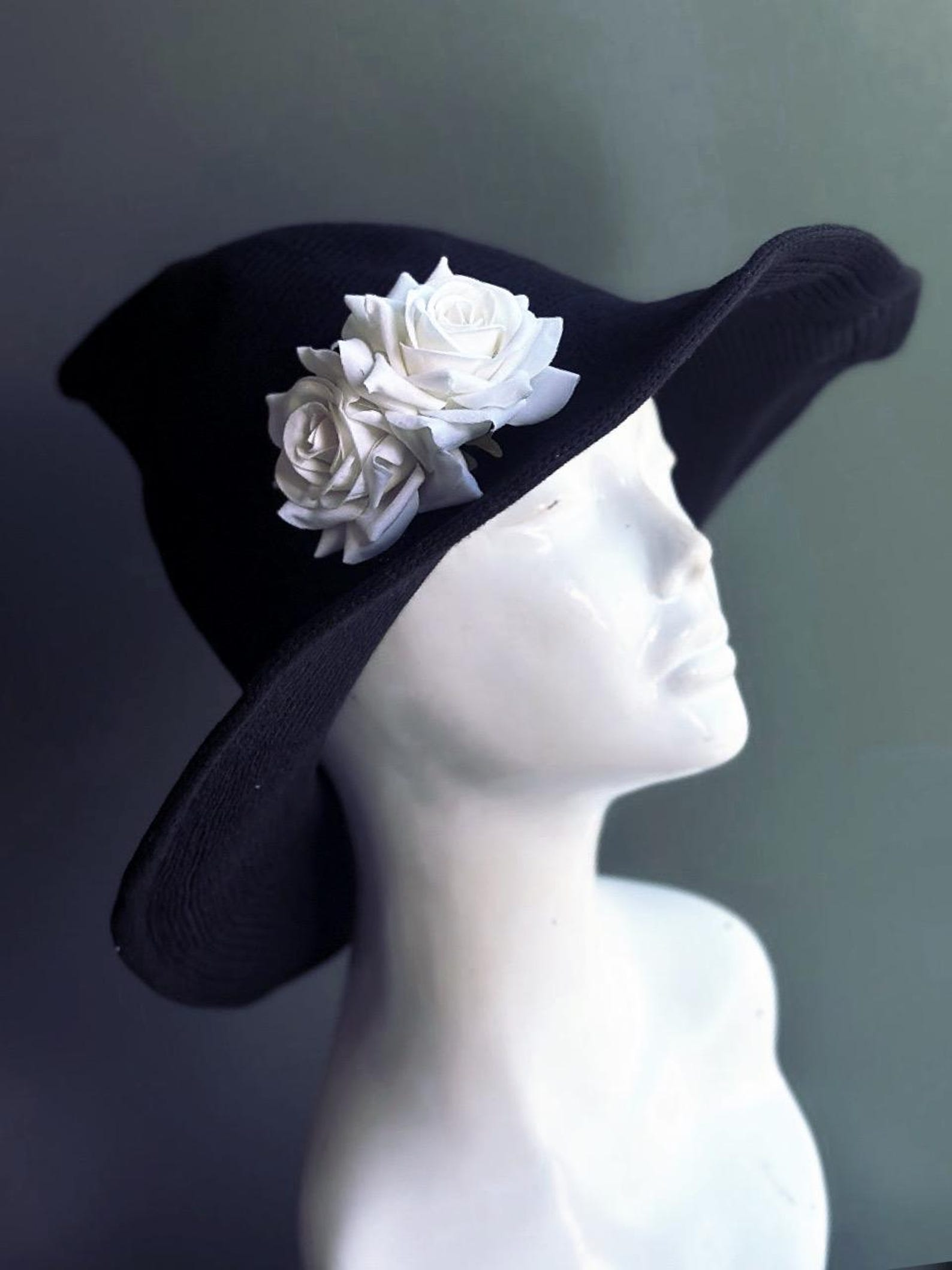 Wool Rose Witch Hat