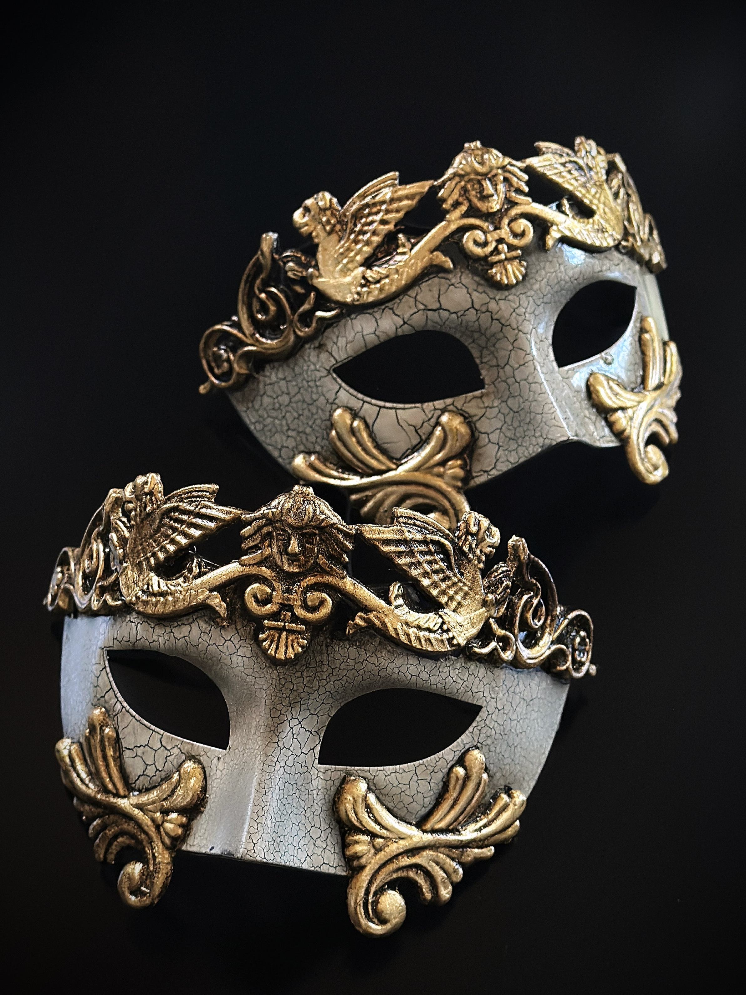 Gladiator Crackle Mask - Gold