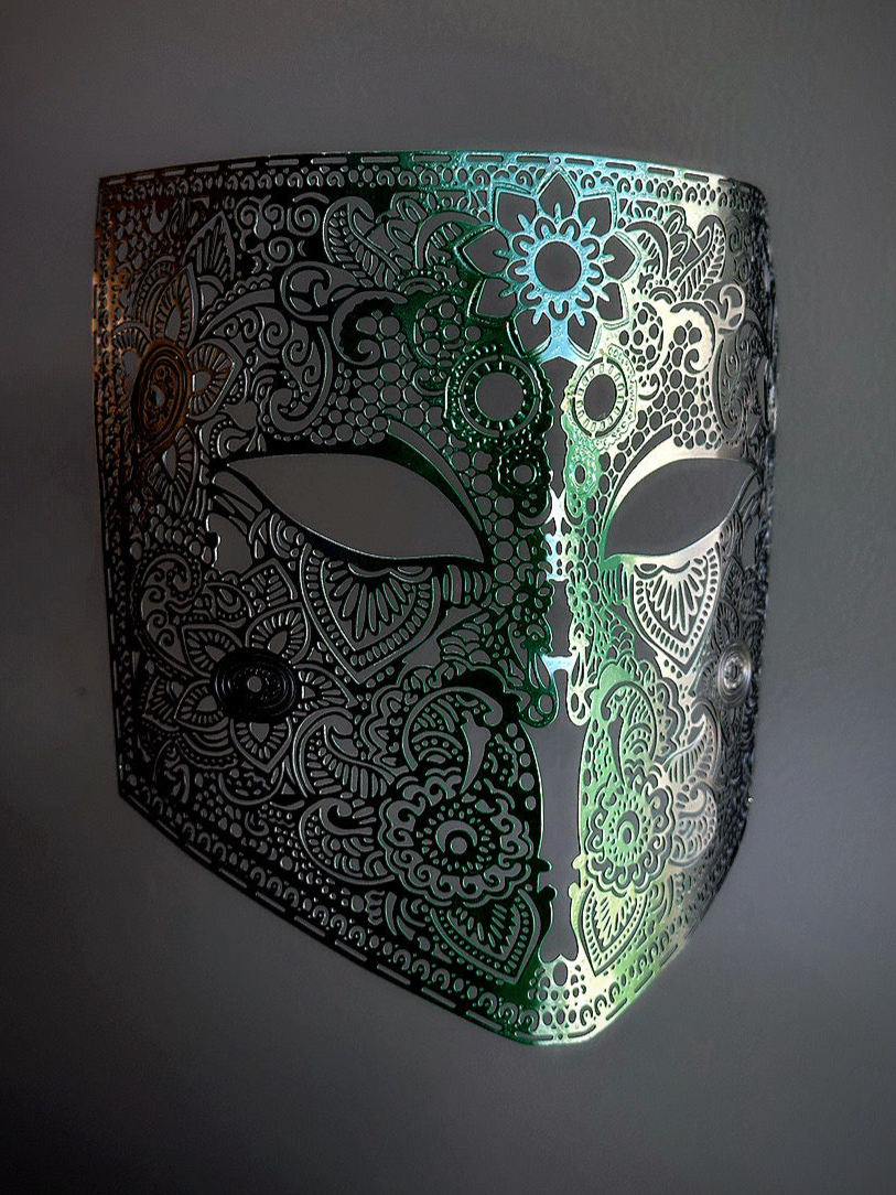 Emerald Shadow Ombre Metal Mask