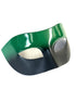 Green and black men’s Venetian masquerade mask, half-face costume mask for balls and Halloween.