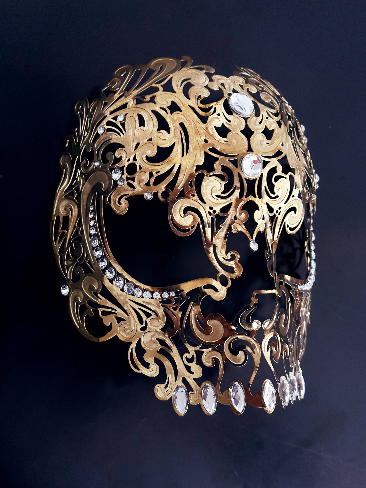 Metal Skull Mask - Gold