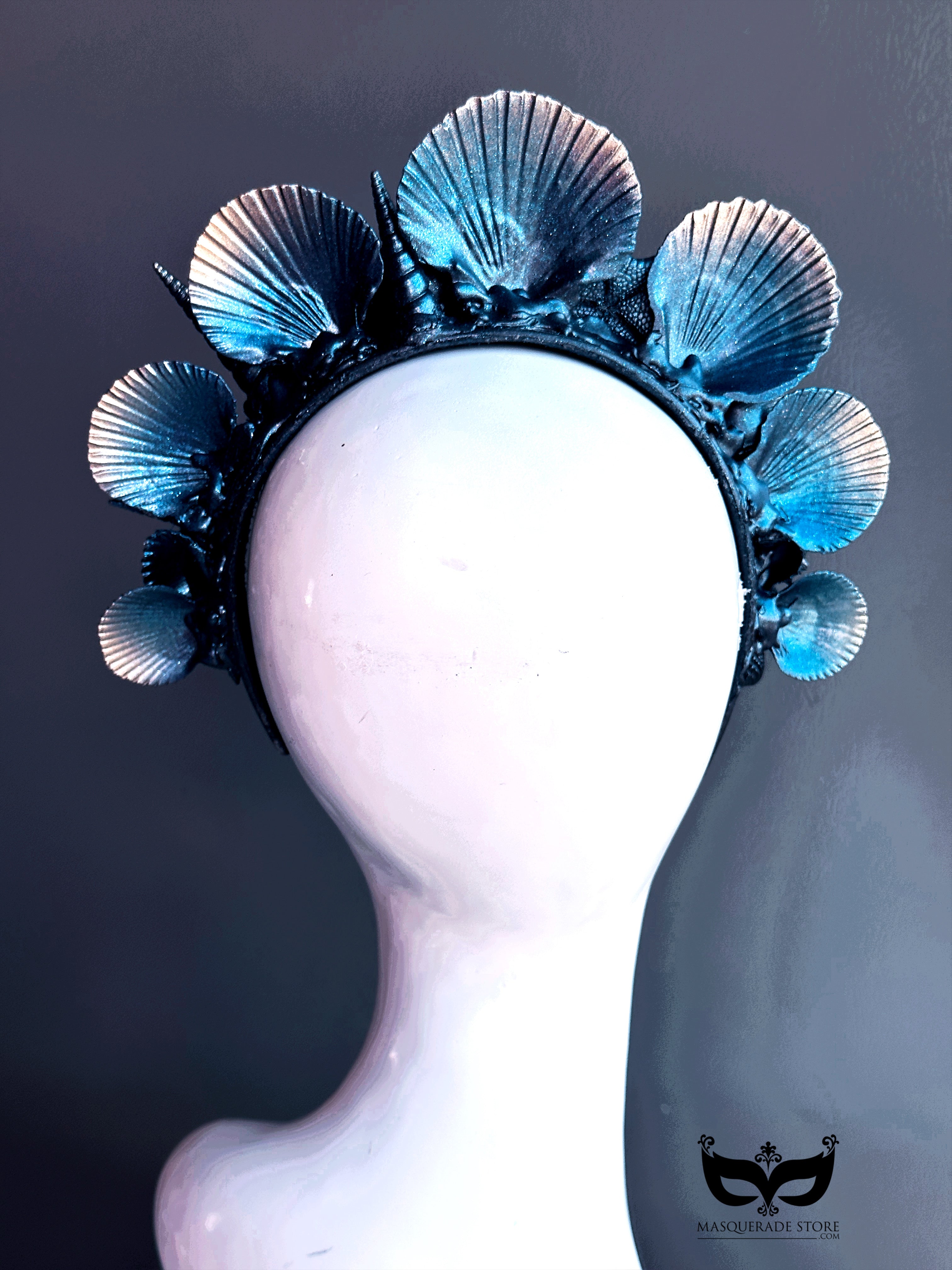 mermaid headpiece midnight blue