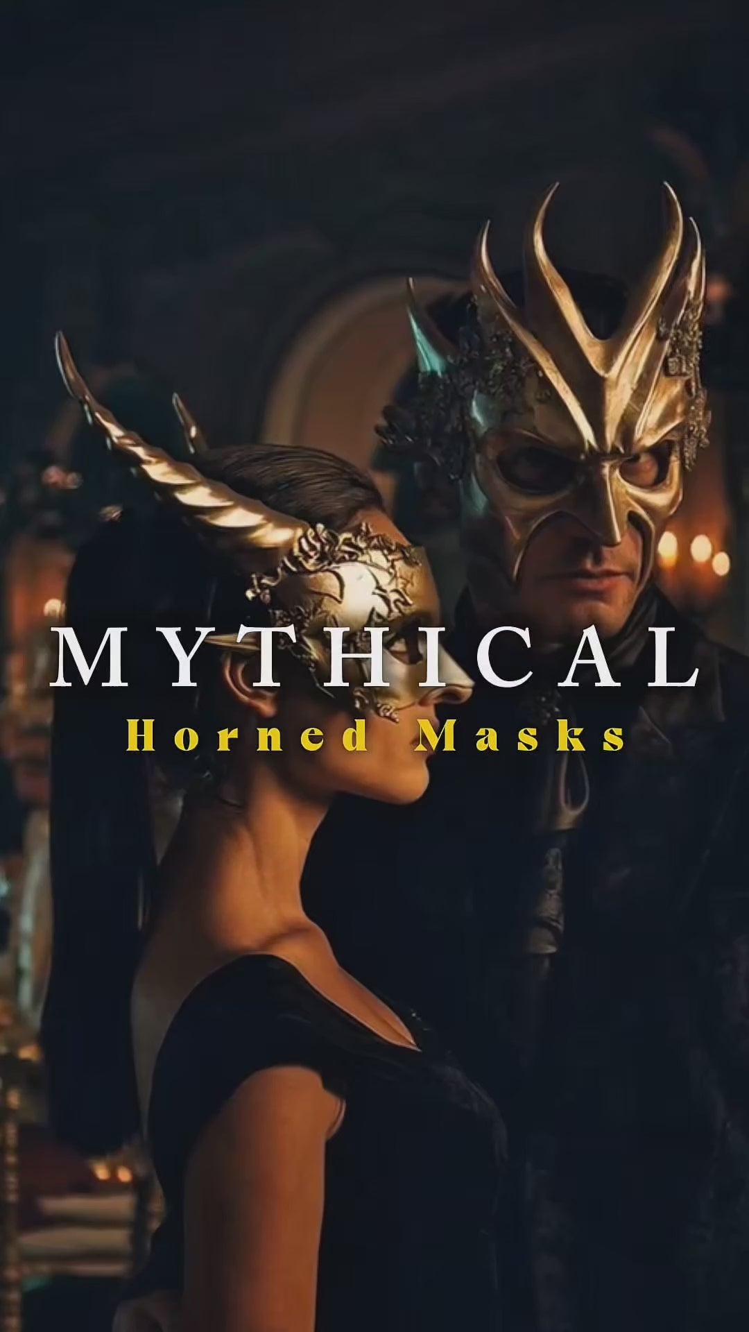 Labyrinth Masks - Gold/White