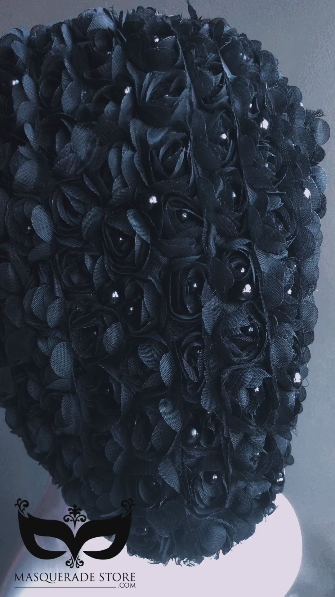 Black Roses & Pearls Full Face Mask