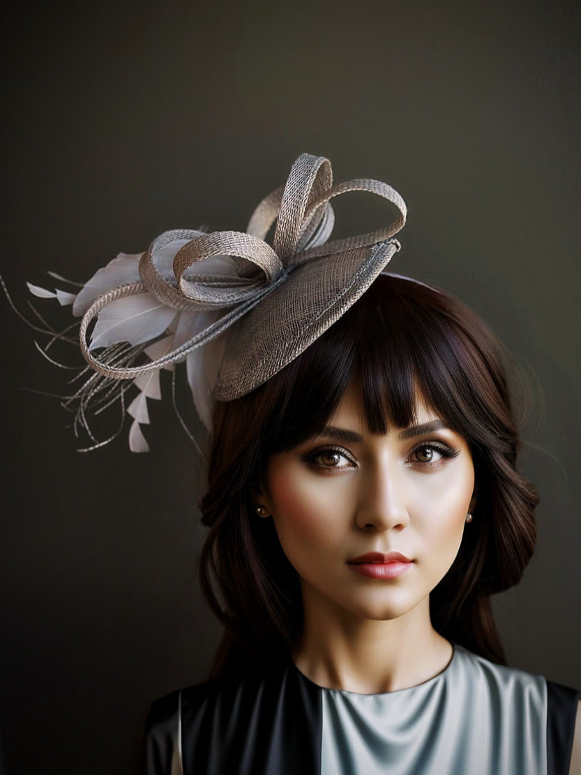 Tea Party Fascinator - Silver