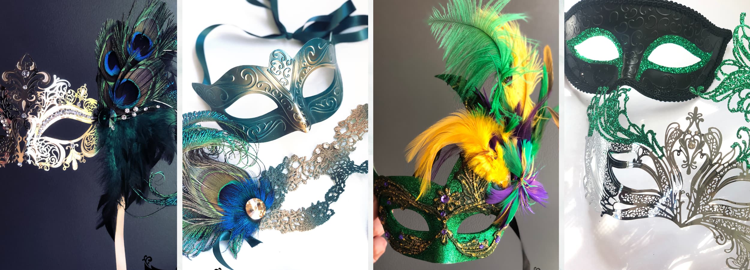 Green Masquerade Masks