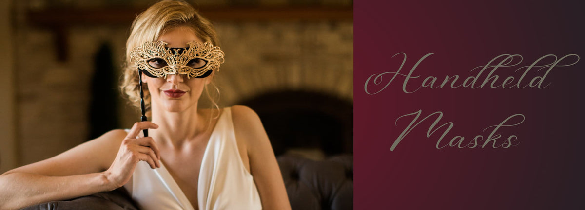 Masquerade Masks on a Stick for Women | Stylish Handheld Masks ...