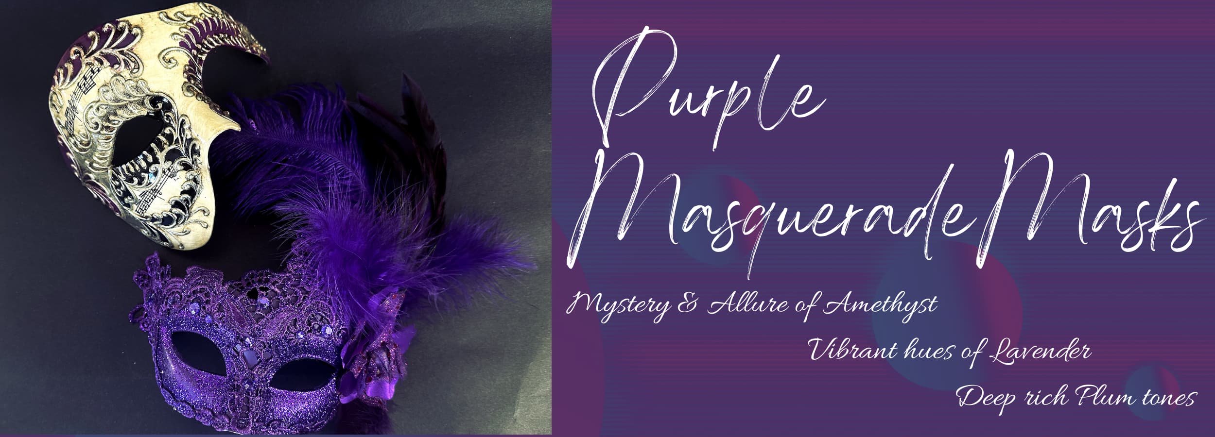 Purple Masquerade Masks