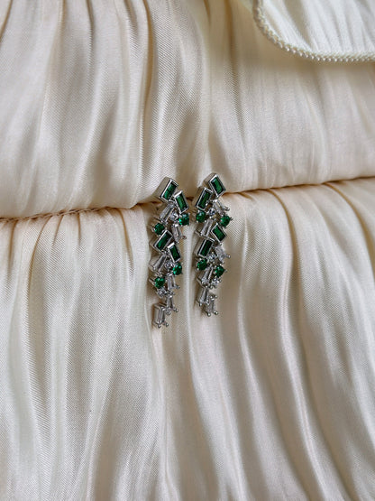 Elphaba - Earrings (Emerald/Silver)