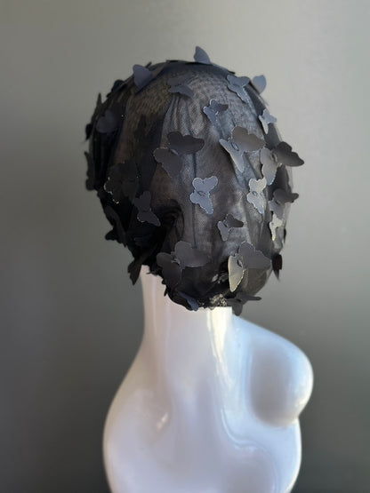 Golden Butterfly Mirage Veil - Avant Garde Couture Headpiece