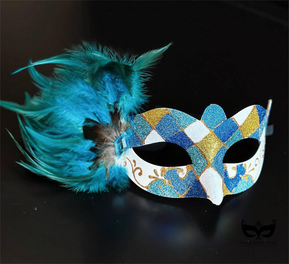 Bulk Masks - Harlequin Feather Carnival Collection